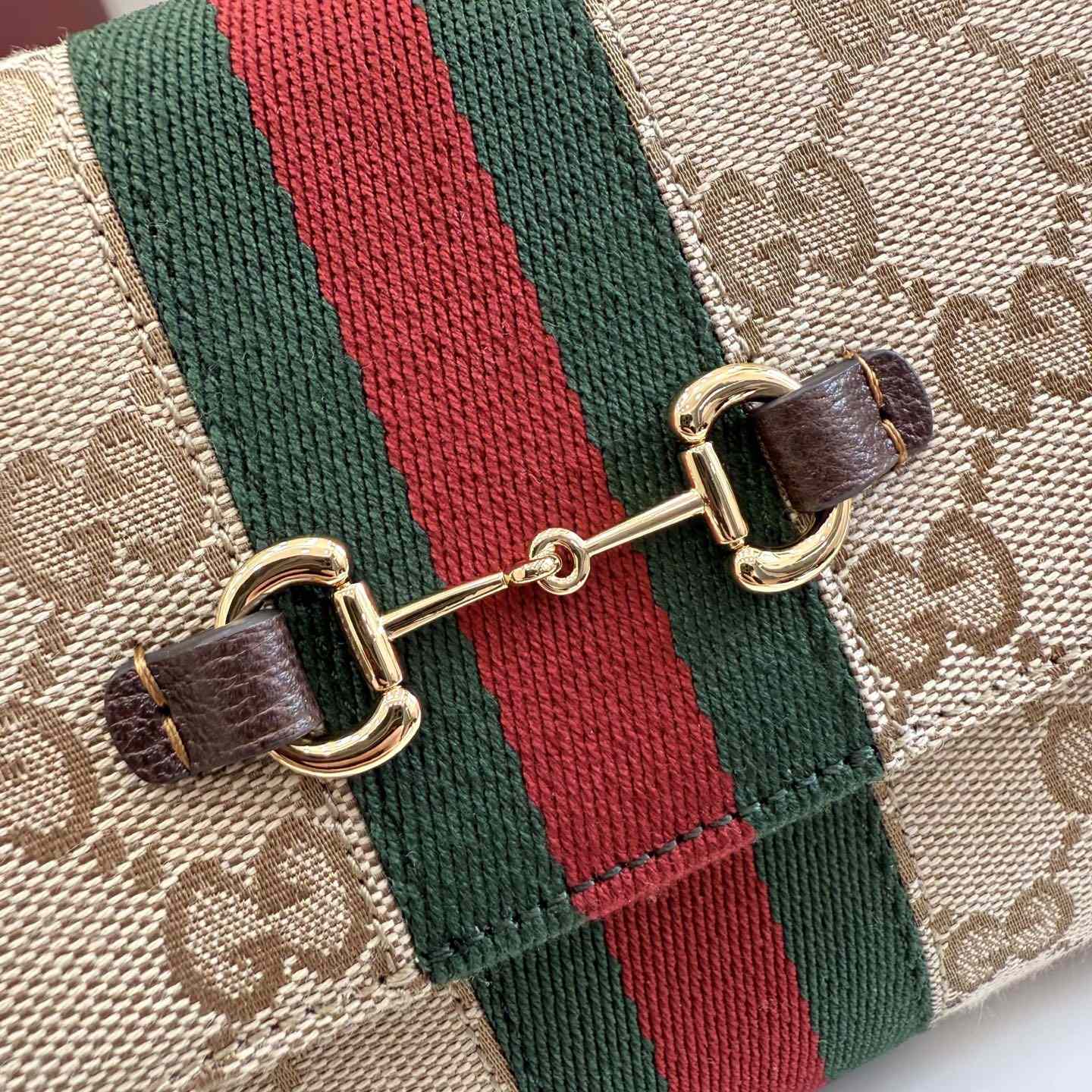 Gucci Horsebit Web Wallet With Strap - DesignerGu
