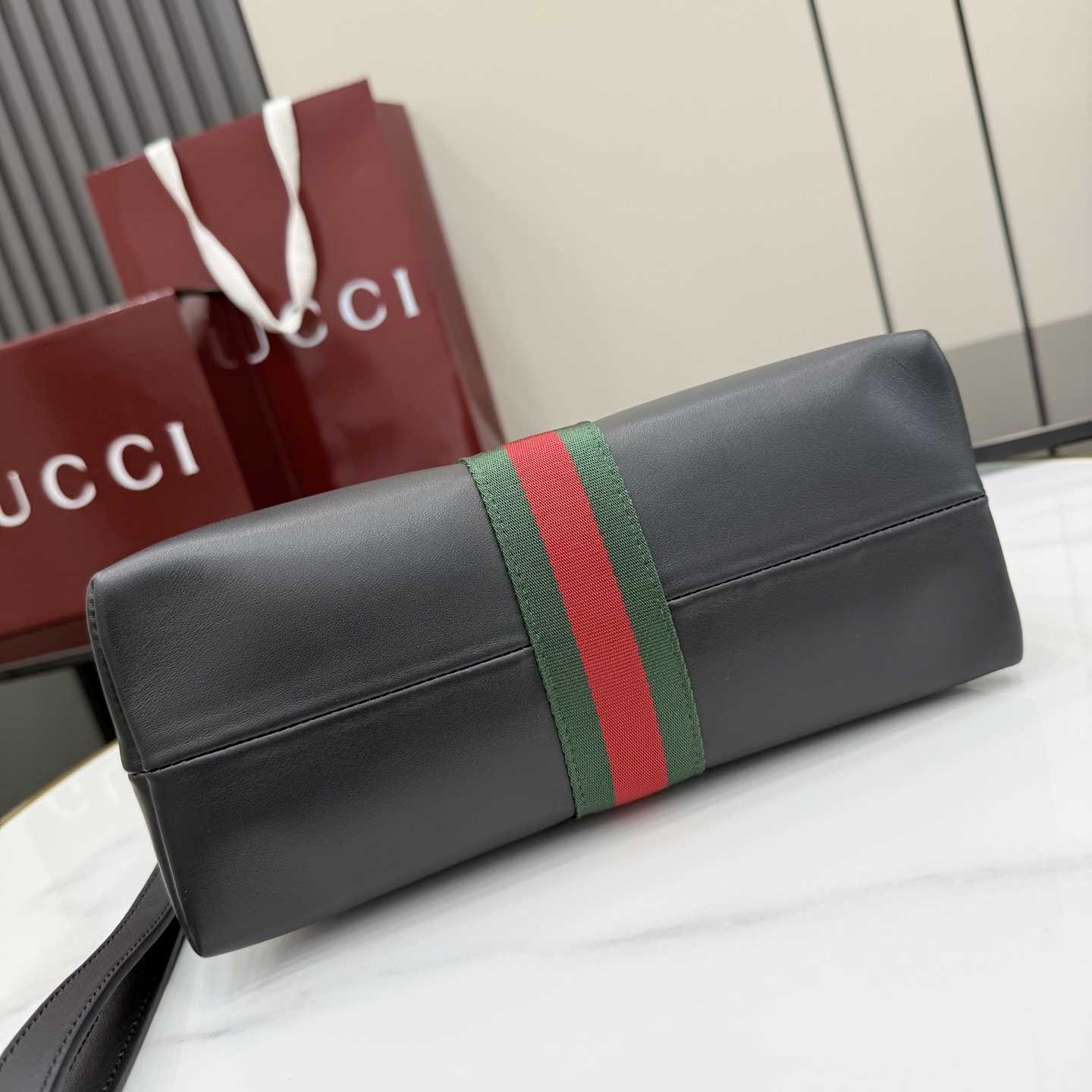 Gucci Web Trademark Medium Pouch - DesignerGu