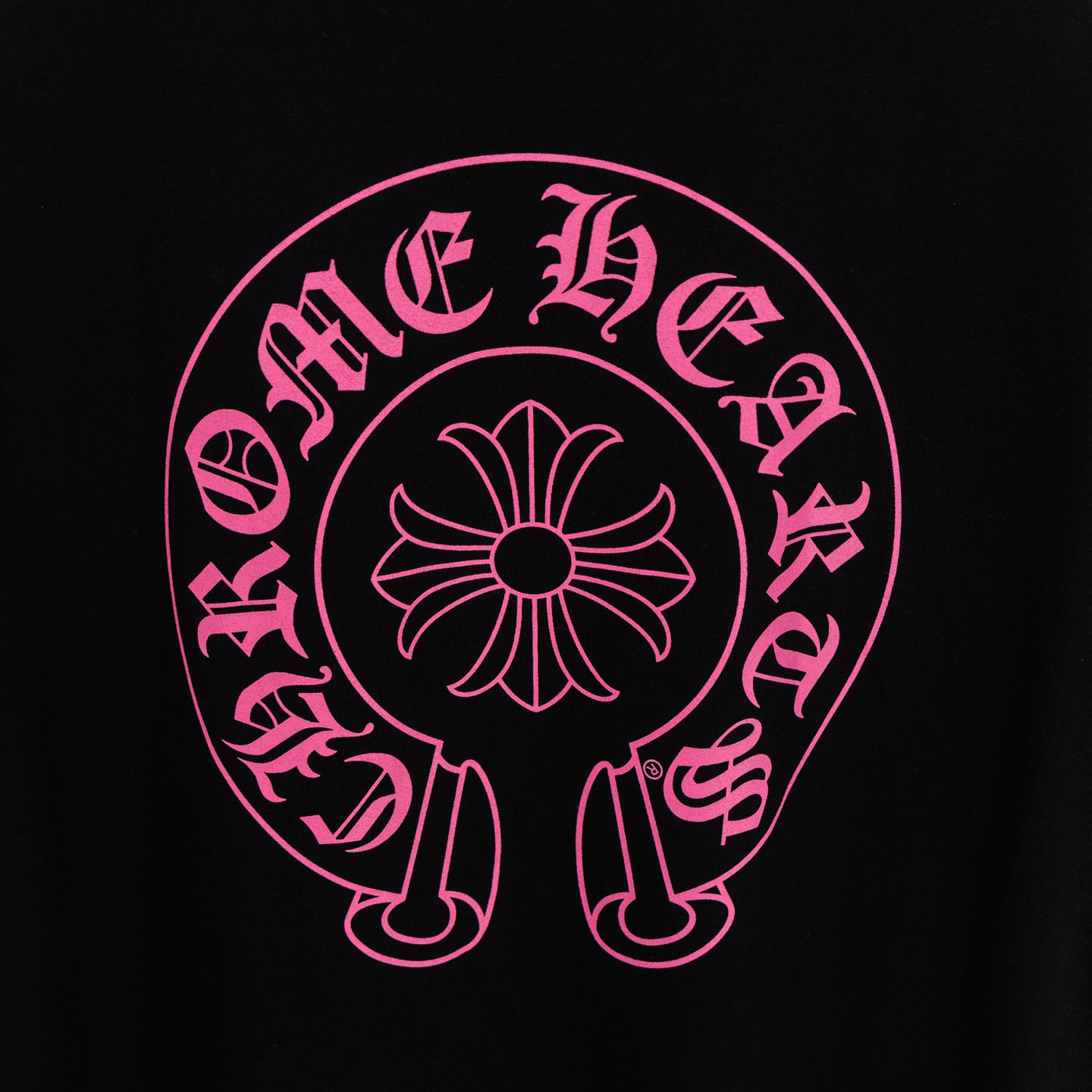 Chrome Hearts Horseshoe Print T-Shirt 'Black/Pink' - DesignerGu