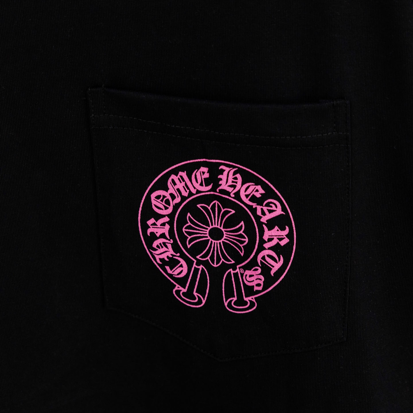 Chrome Hearts Horseshoe Print T-Shirt 'Black/Pink' - DesignerGu
