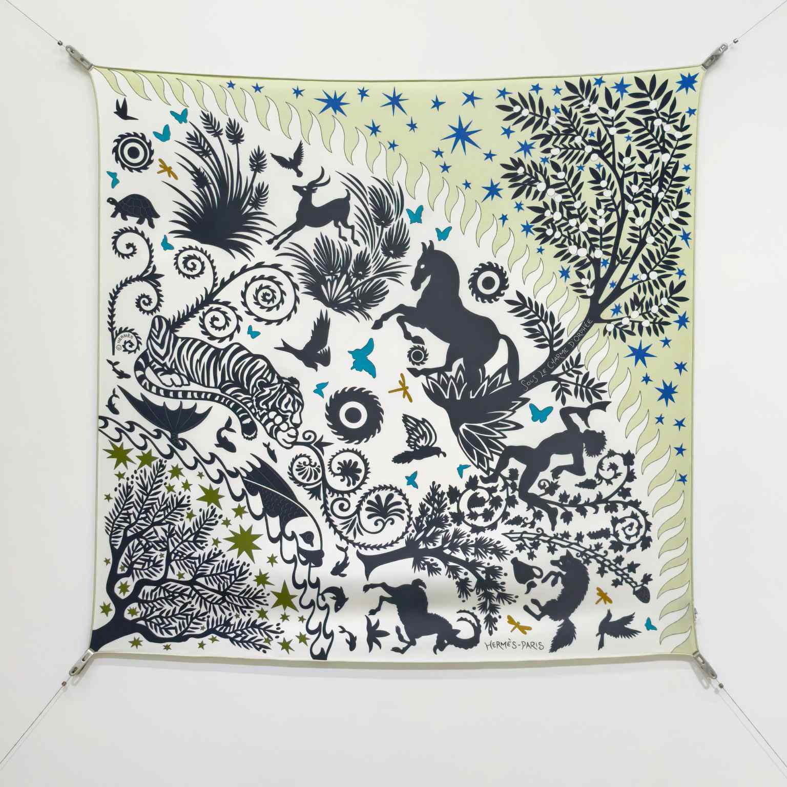 Hermes Sous le Charme D'Orphee Detail Scarf  - DesignerGu