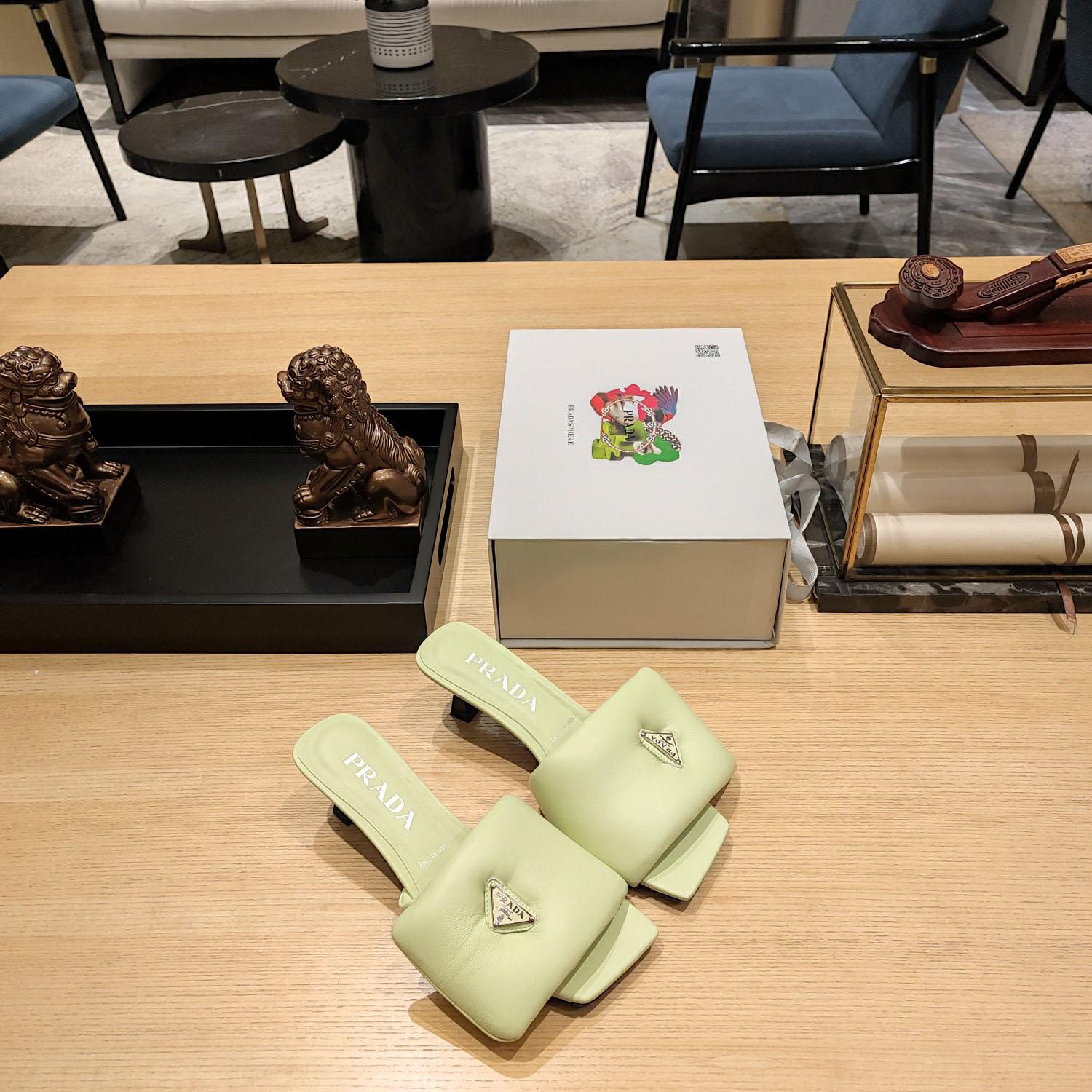 Prada Soft Padded Nappa Sandals - DesignerGu