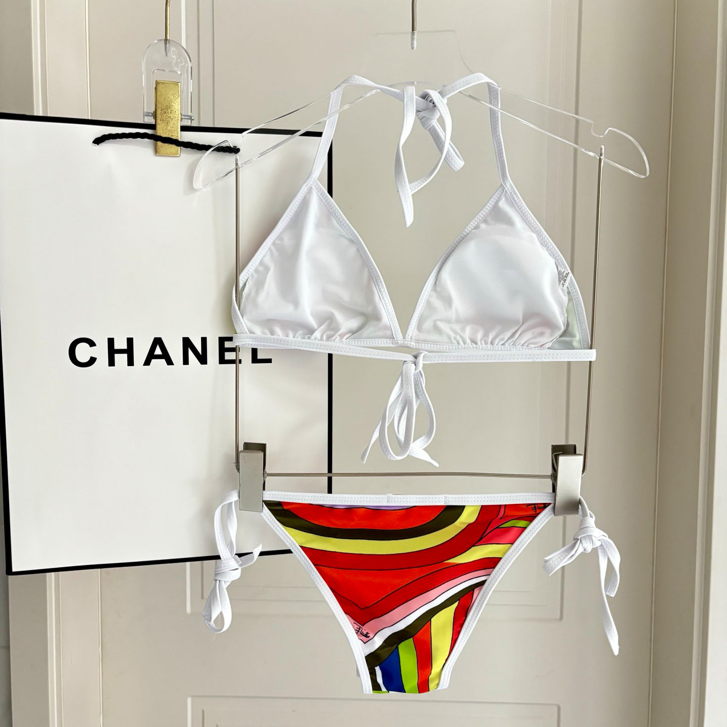 Pucci Iride-Print Bikini Top And Bikini Briefs - DesignerGu