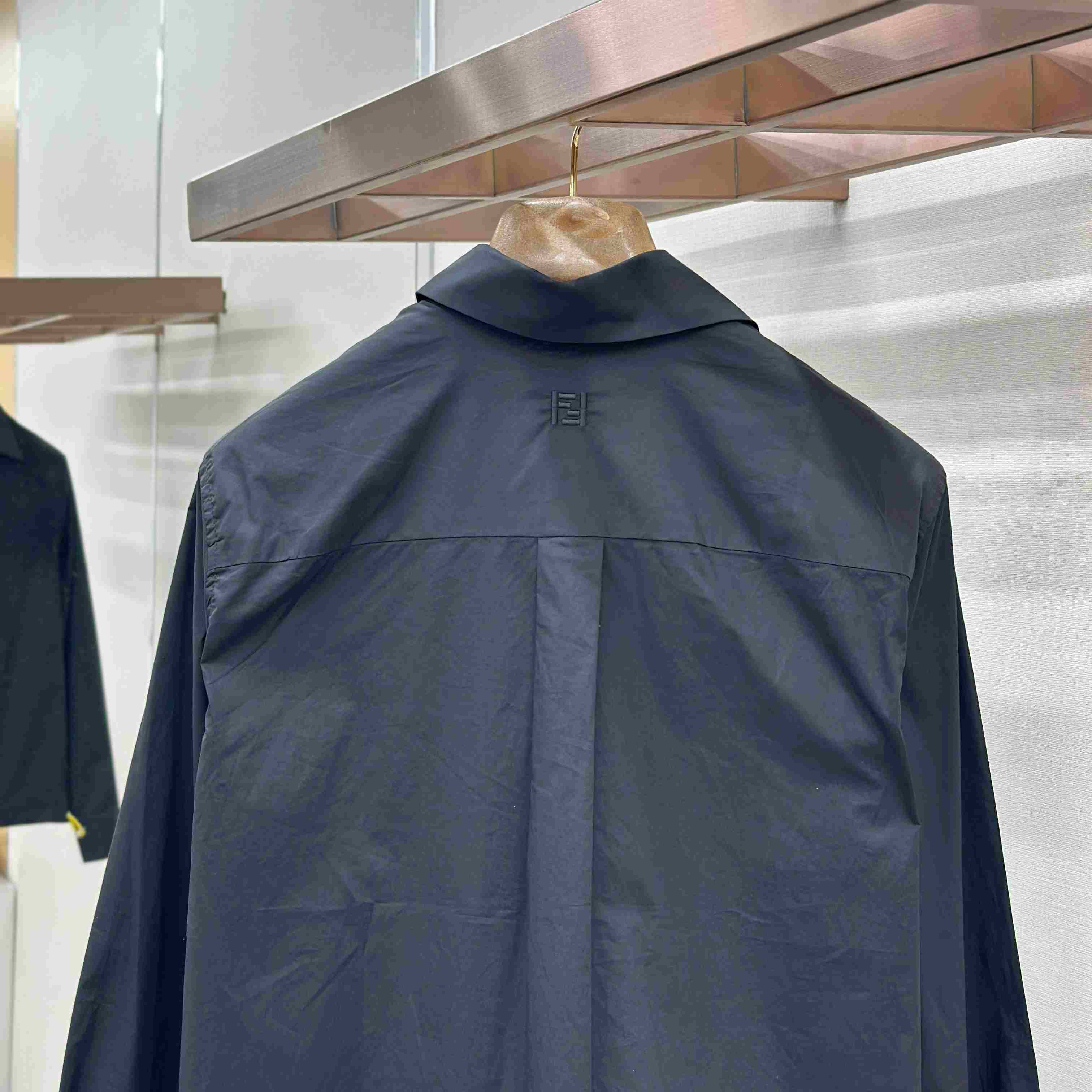 Fendi Black Poplin Shirt - DesignerGu