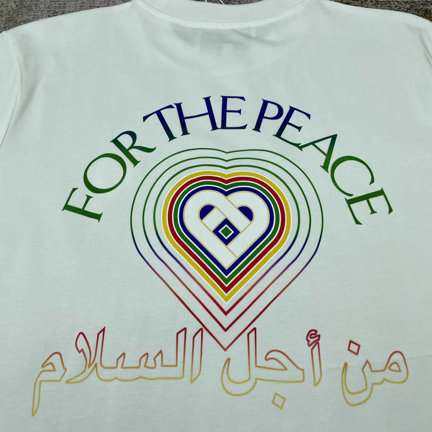 Casablanca For The Peace Gradient Printed T-Shirt 'White' CA5073 - DesignerGu