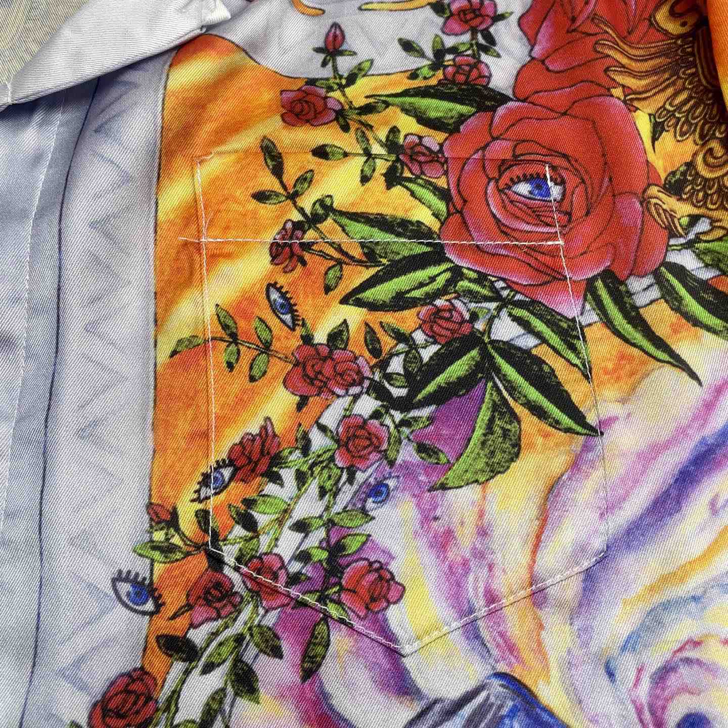 Casablanca La Tornade De Rose Short Sleeve Silk Shirt CA3542 - DesignerGu