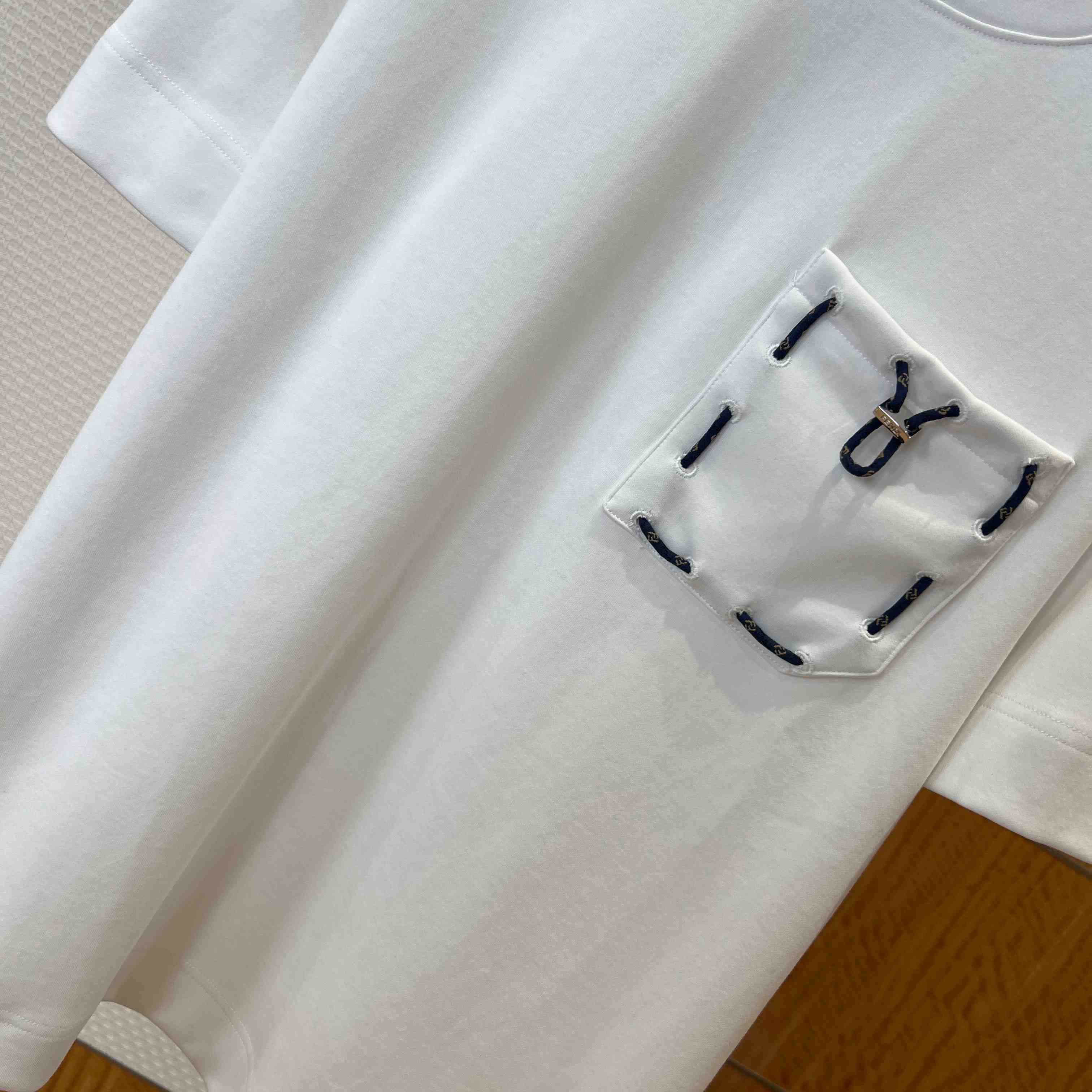 Fendi White Cotton T-shirt - DesignerGu