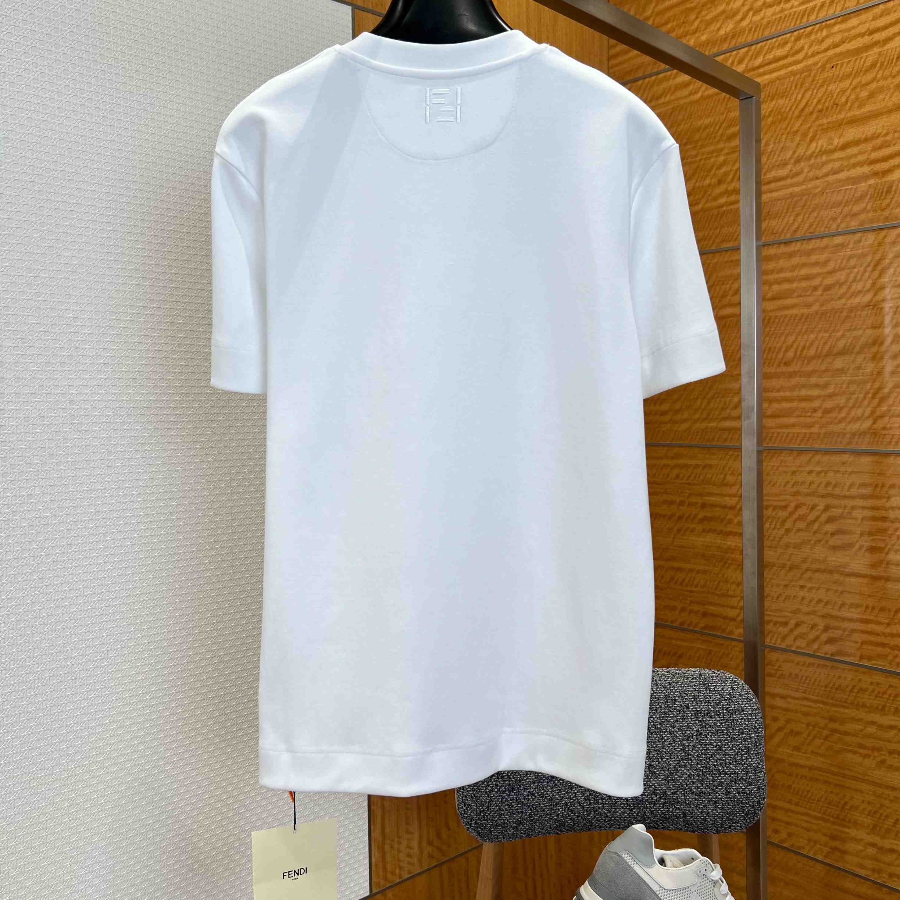 Fendi White Cotton T-shirt - DesignerGu