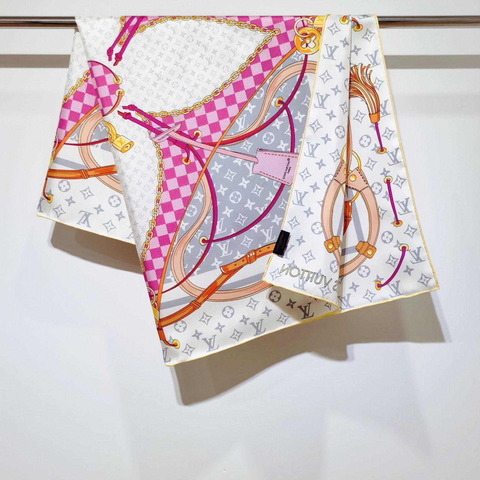Louis Vuitton Flower And Straps Square 90 M94977 - DesignerGu