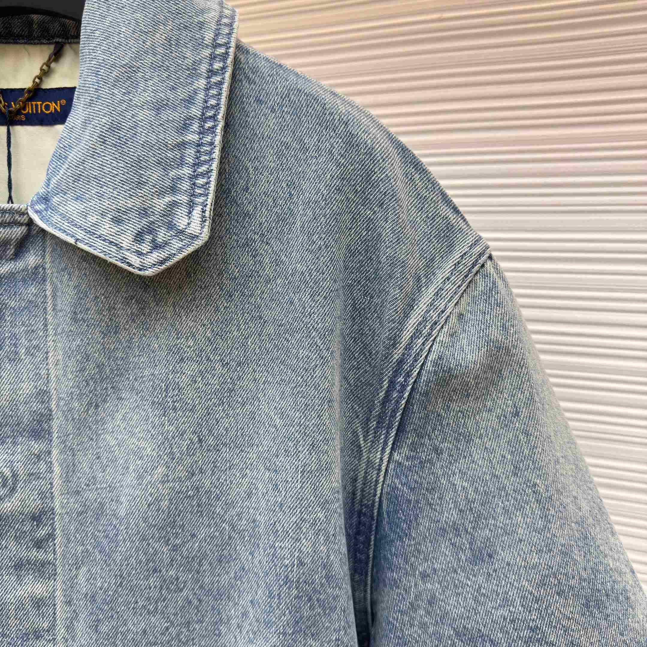 Louis Vuitton Short Sleeve Denim Workwear Shirt - DesignerGu