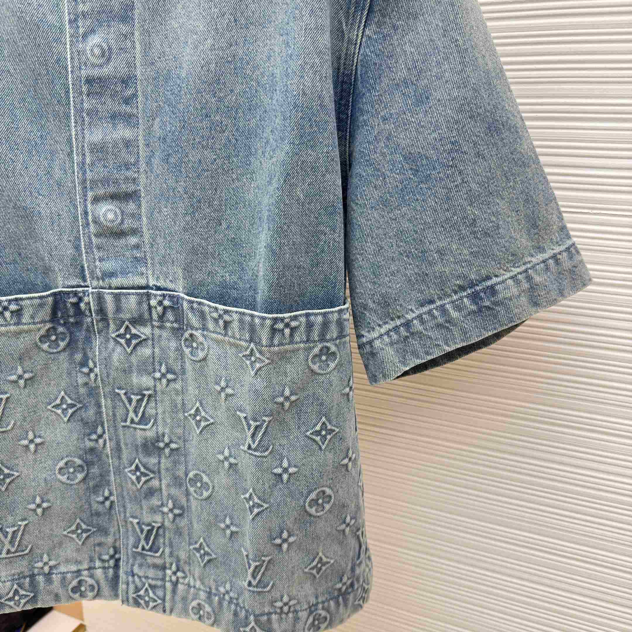 Louis Vuitton Short Sleeve Denim Workwear Shirt - DesignerGu