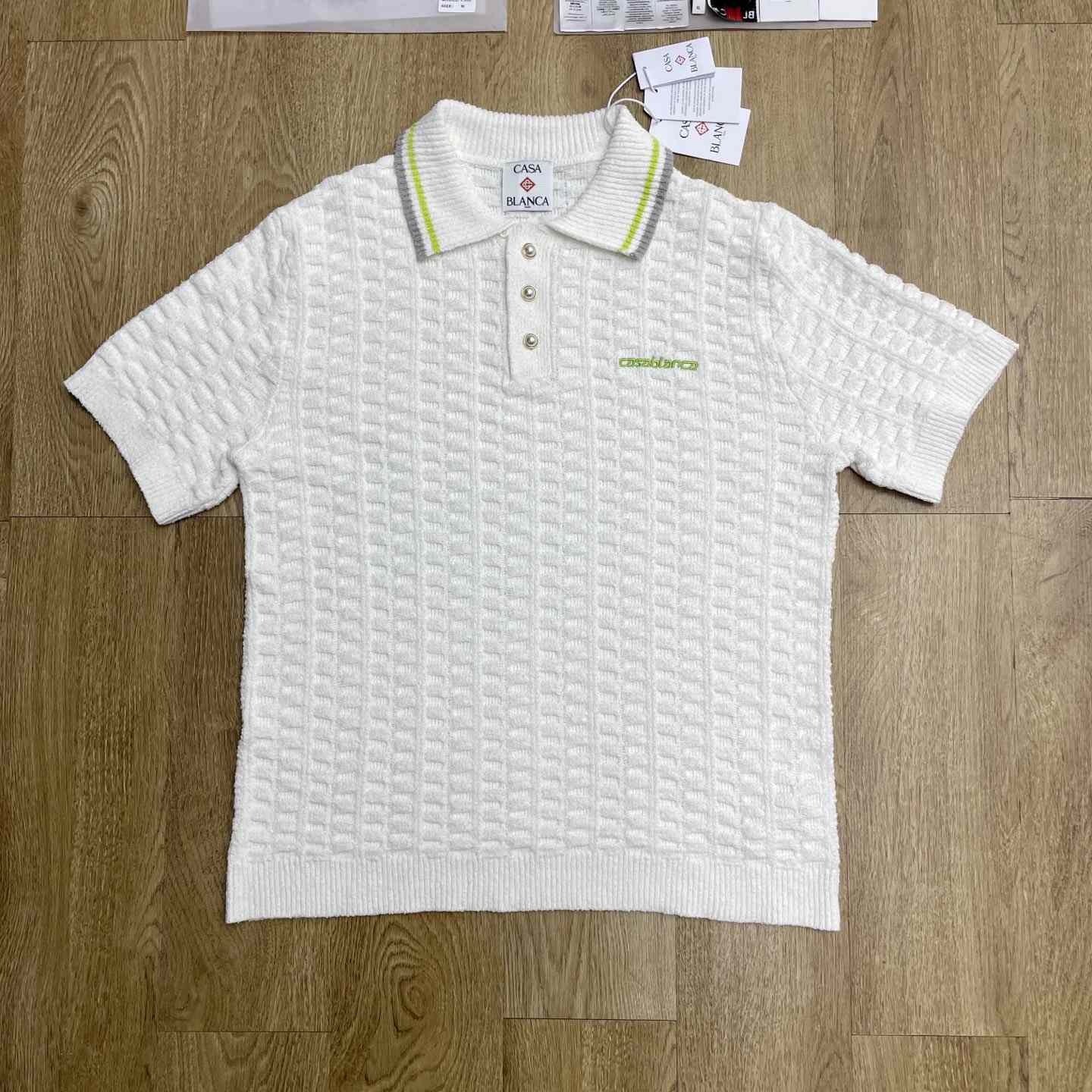 Casablanca  Tennis Boucle Polo Shirt Z6042 - DesignerGu