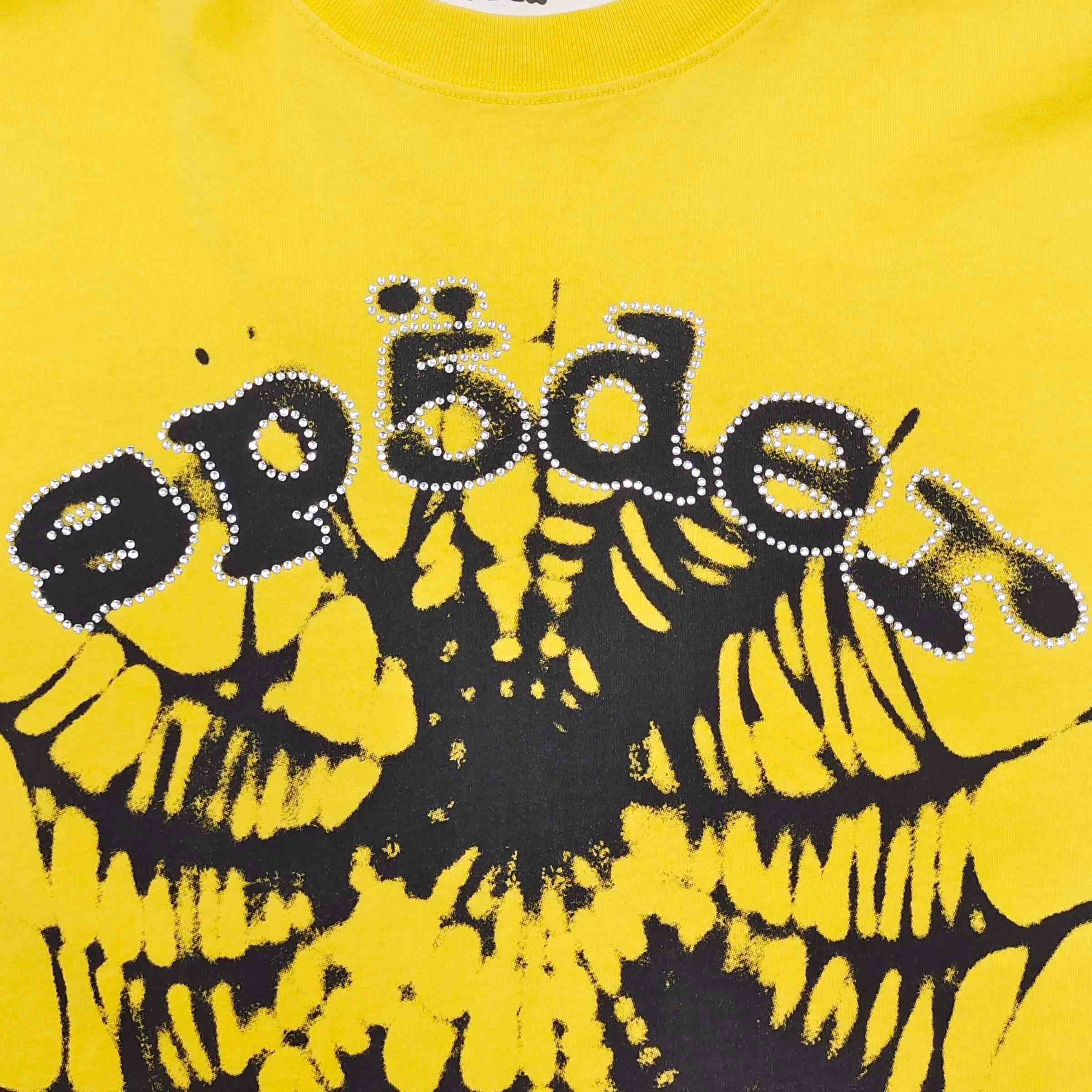 Sp5der Scattered Og Web V2 Tee 'Yellow' - DesignerGu