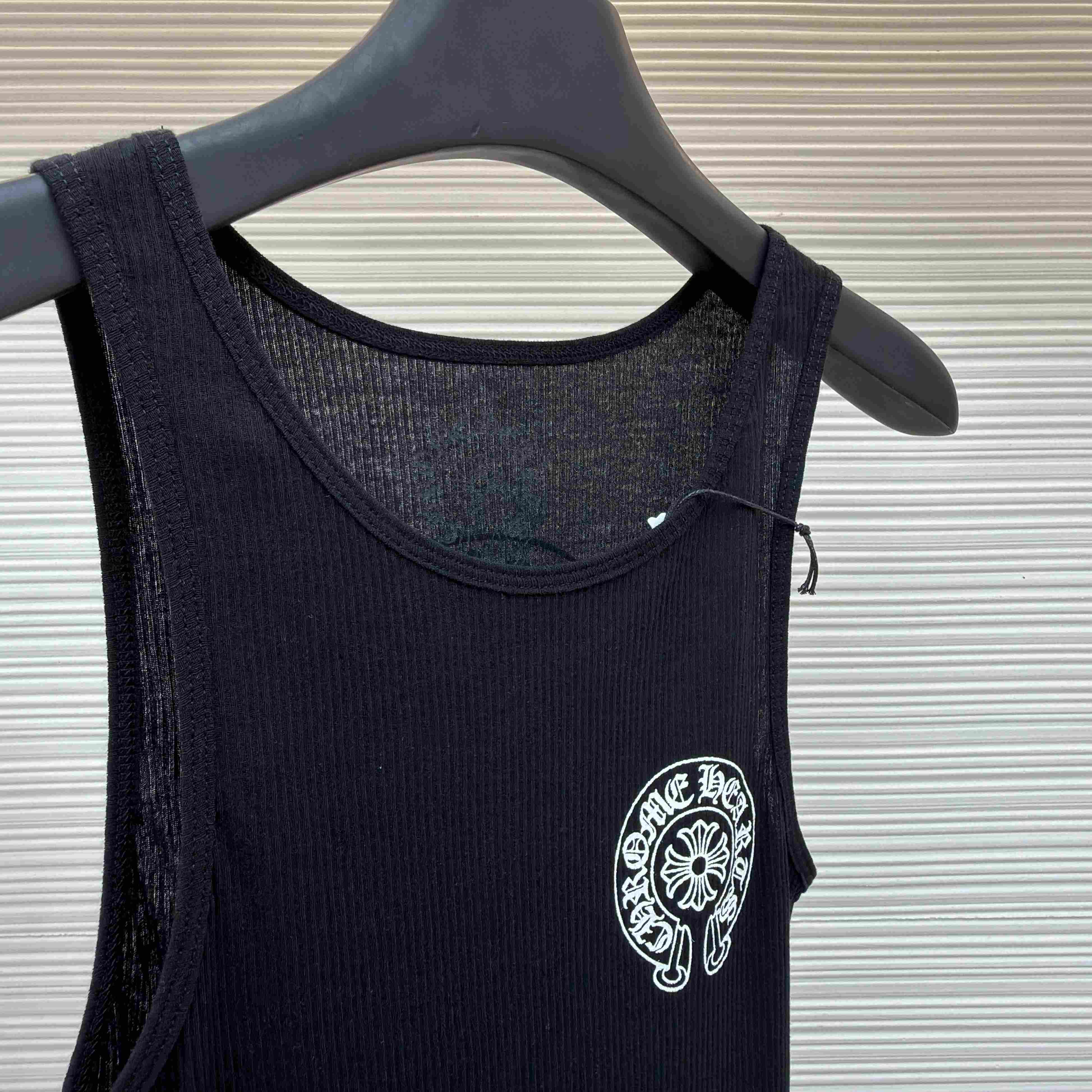 Chrome Hearts Black Horseshoe Logo Tank Top - DesignerGu
