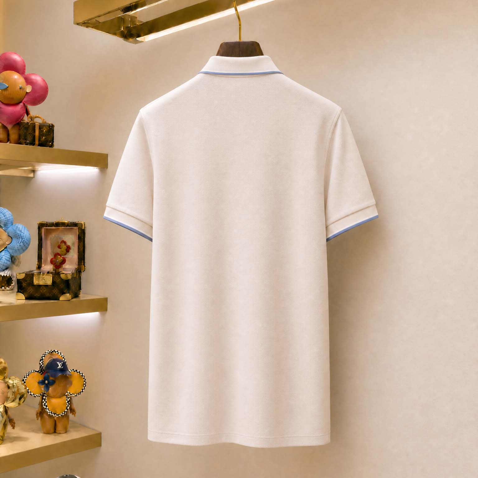 Burberry Logo Collar Cotton Polo Shirt - DesignerGu