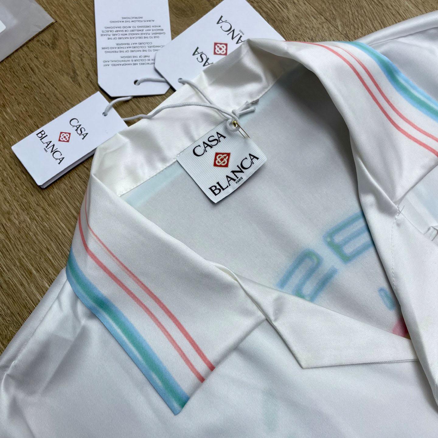 Casablanca Graphic-Print Silk Shirt  CA3576 - DesignerGu