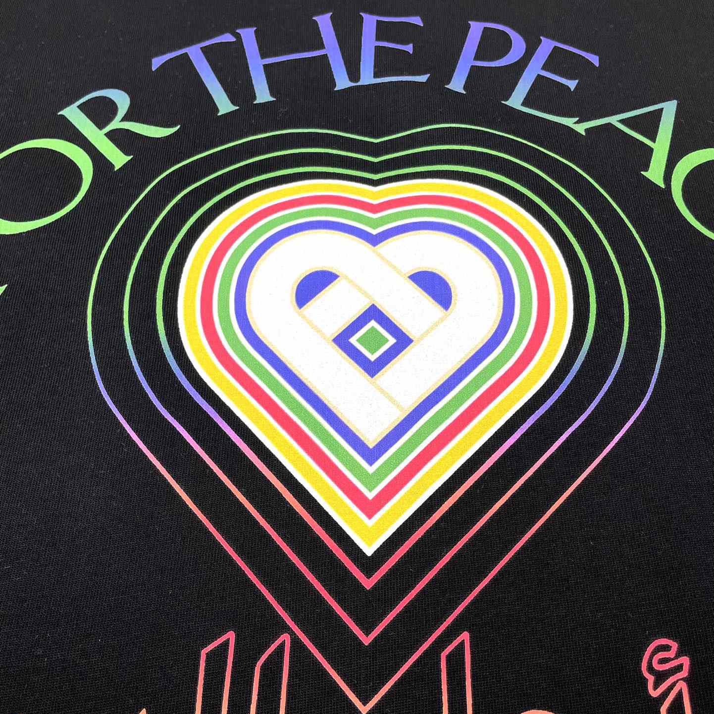 Casablanca For The Peace Gradient Printed T-Shirt 'Black' CA5072 - DesignerGu