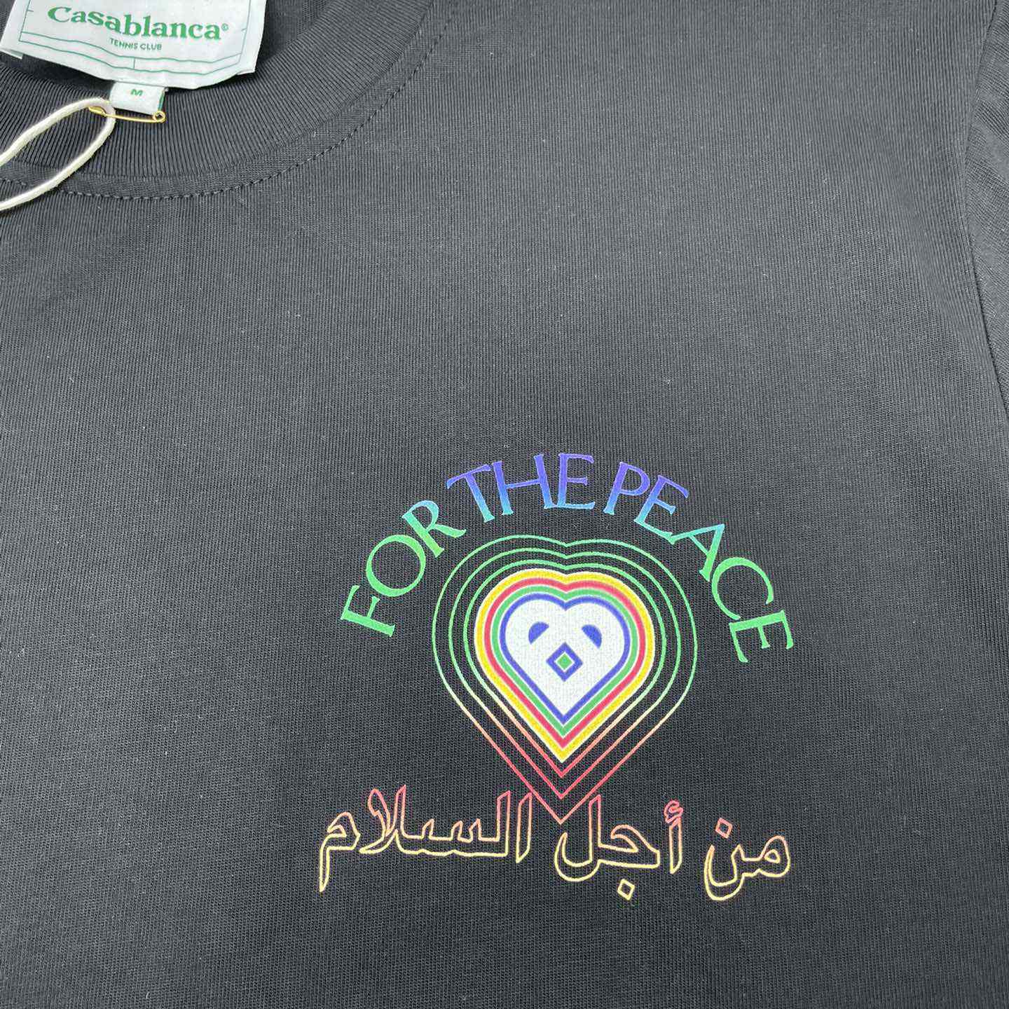 Casablanca For The Peace Gradient Printed T-Shirt 'Black' CA5072 - DesignerGu