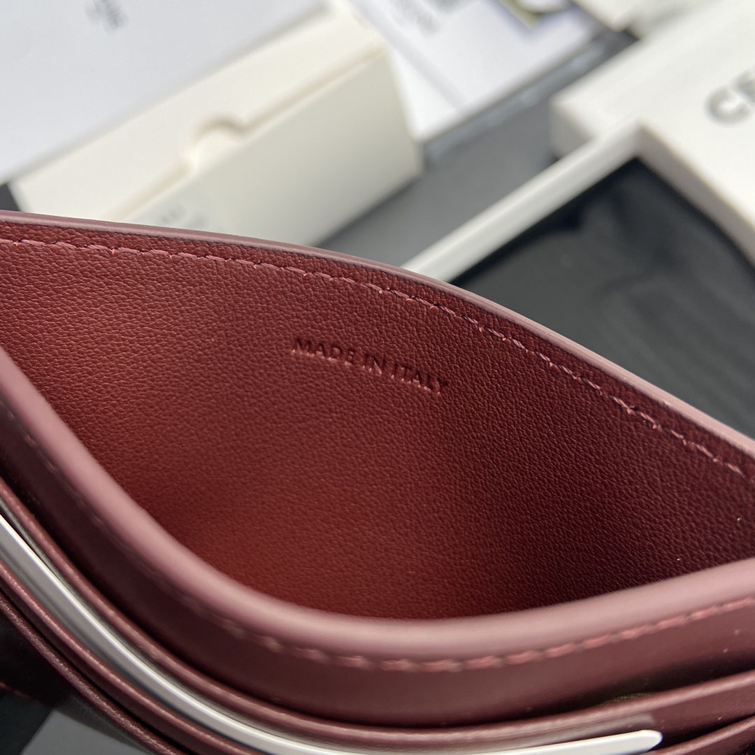 Celine Card Holder Triomphe In Shiny Calfskin  - DesignerGu