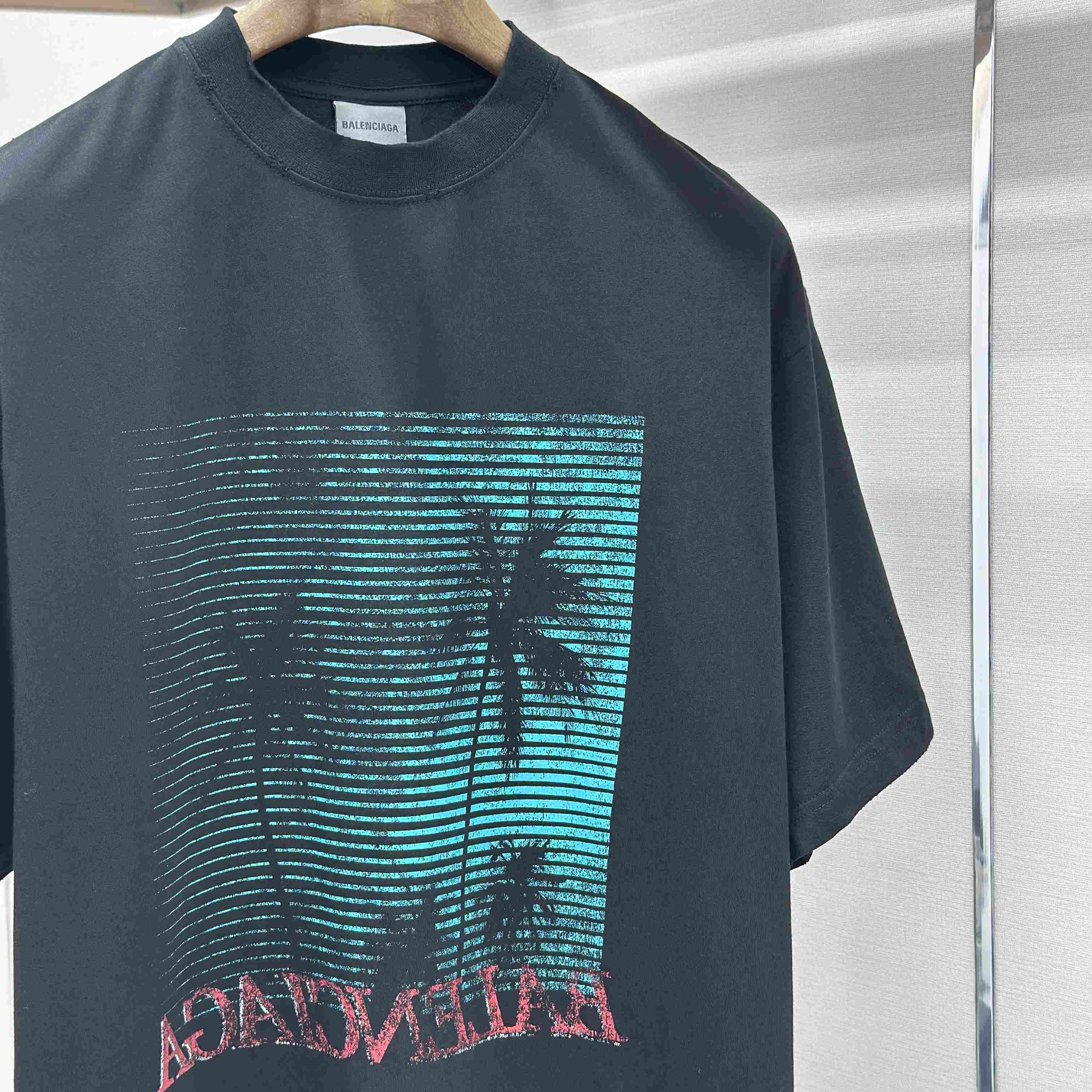 Balenciaga Printed Cotton-Jersey T-Shirt - DesignerGu
