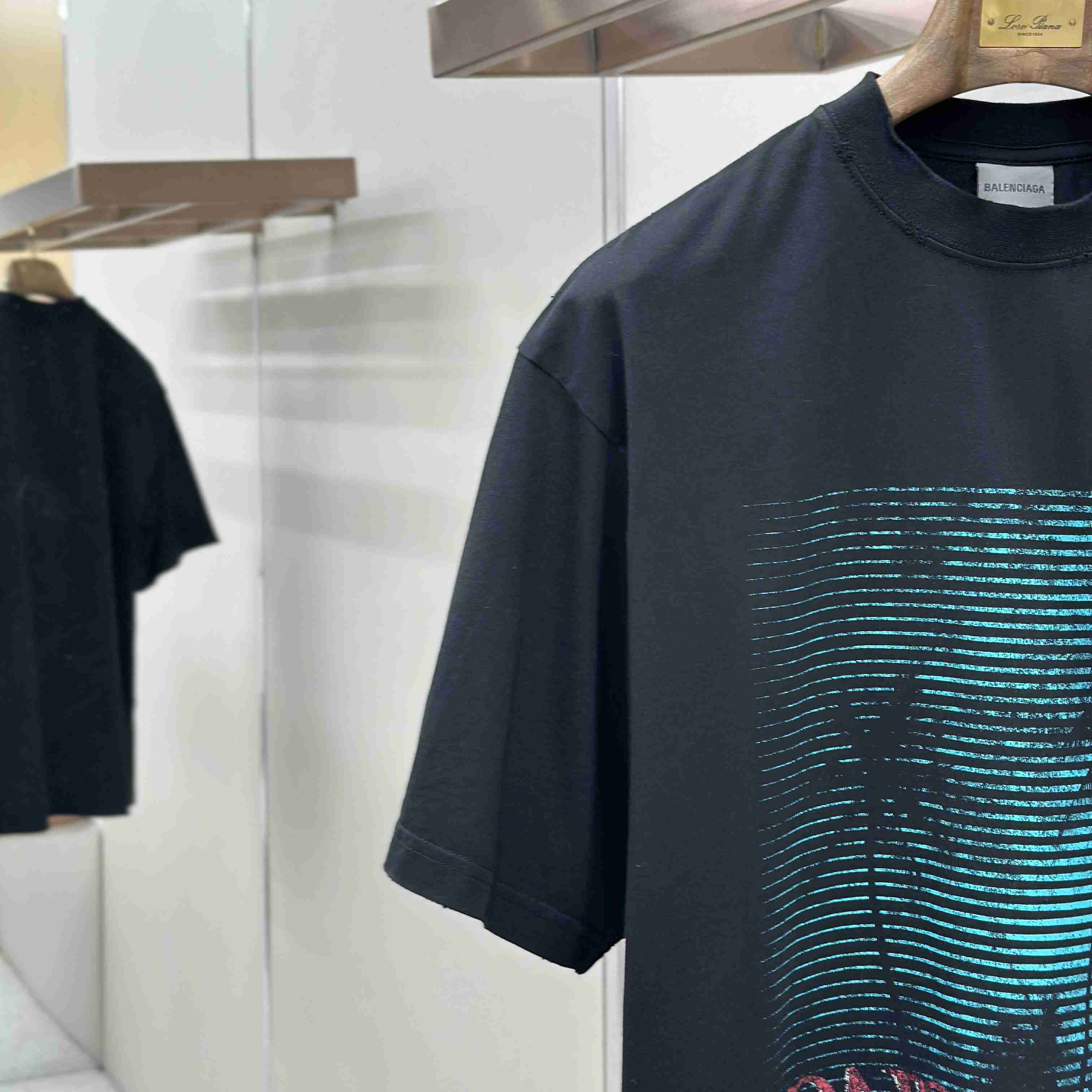 Balenciaga Printed Cotton-Jersey T-Shirt - DesignerGu