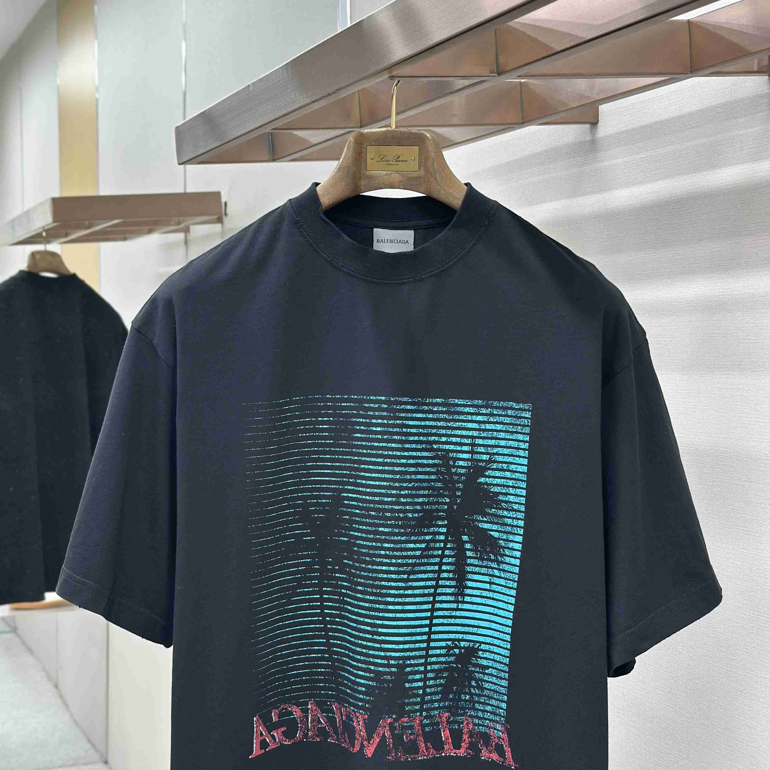 Balenciaga Printed Cotton-Jersey T-Shirt - DesignerGu