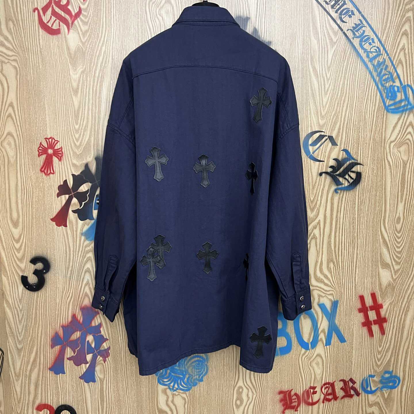Chrome Hearts  Oversized Cross Patch Shirt - DesignerGu