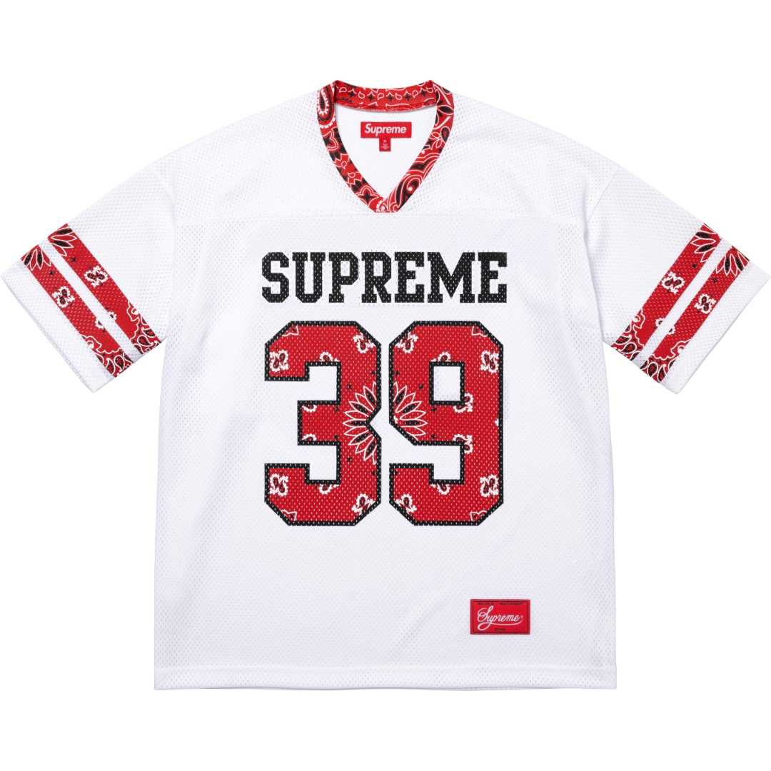 Supreme Bandana Football Jersey 'White' - DesignerGu