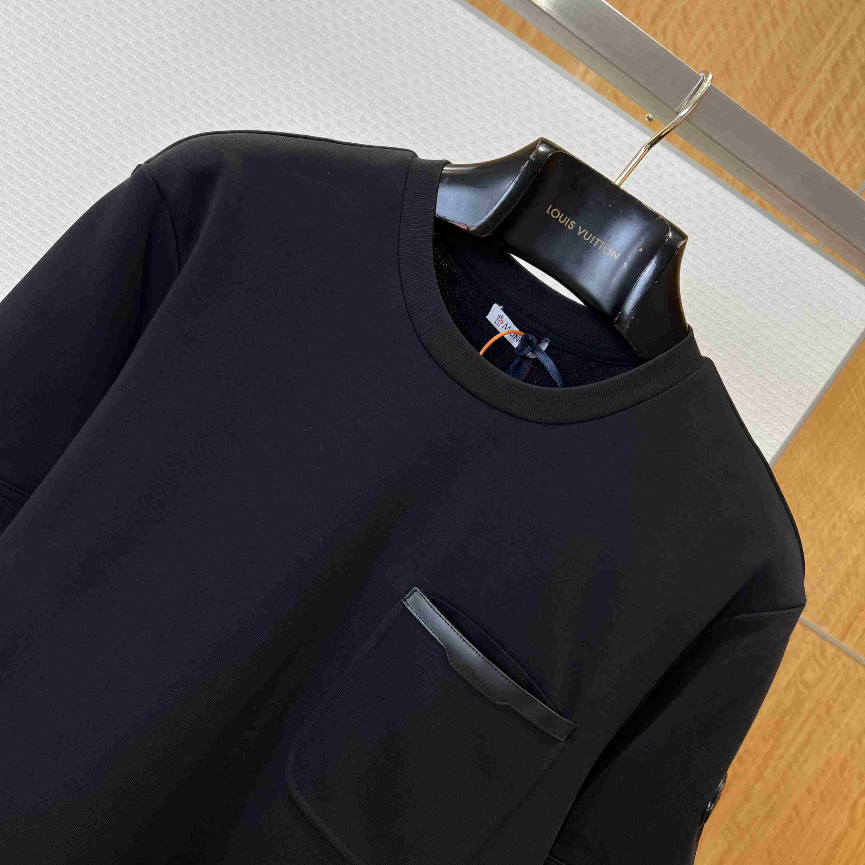 Moncler Leather-Trimmed Cotton T-Shirt - DesignerGu