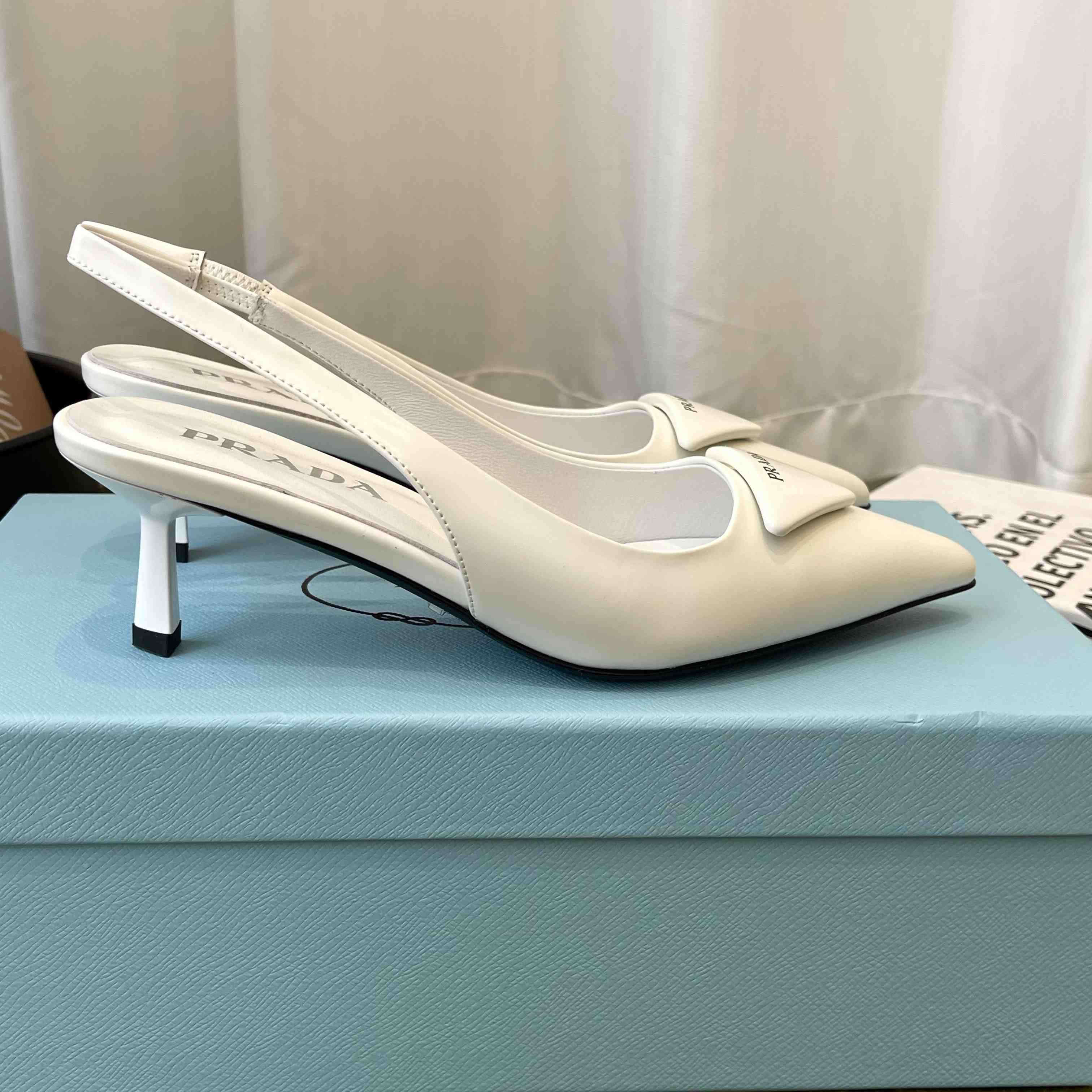 Prada Patent Leather Slingback Pumps - DesignerGu
