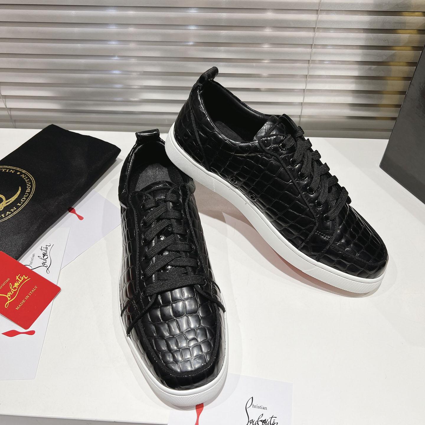 Christian Louboutin Rantulow Orlato Croc-Effect Low-Top Sneakers - DesignerGu