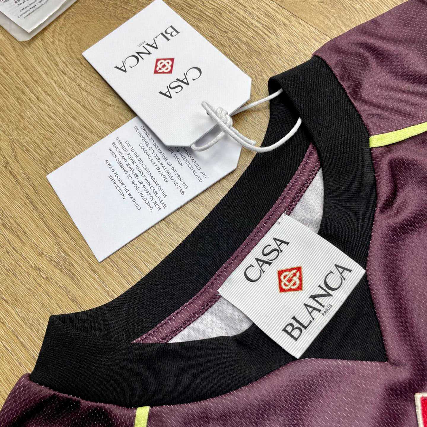 Casablanca Aubergine Gradient Short Sleeve Football Jersey   C1141 - DesignerGu