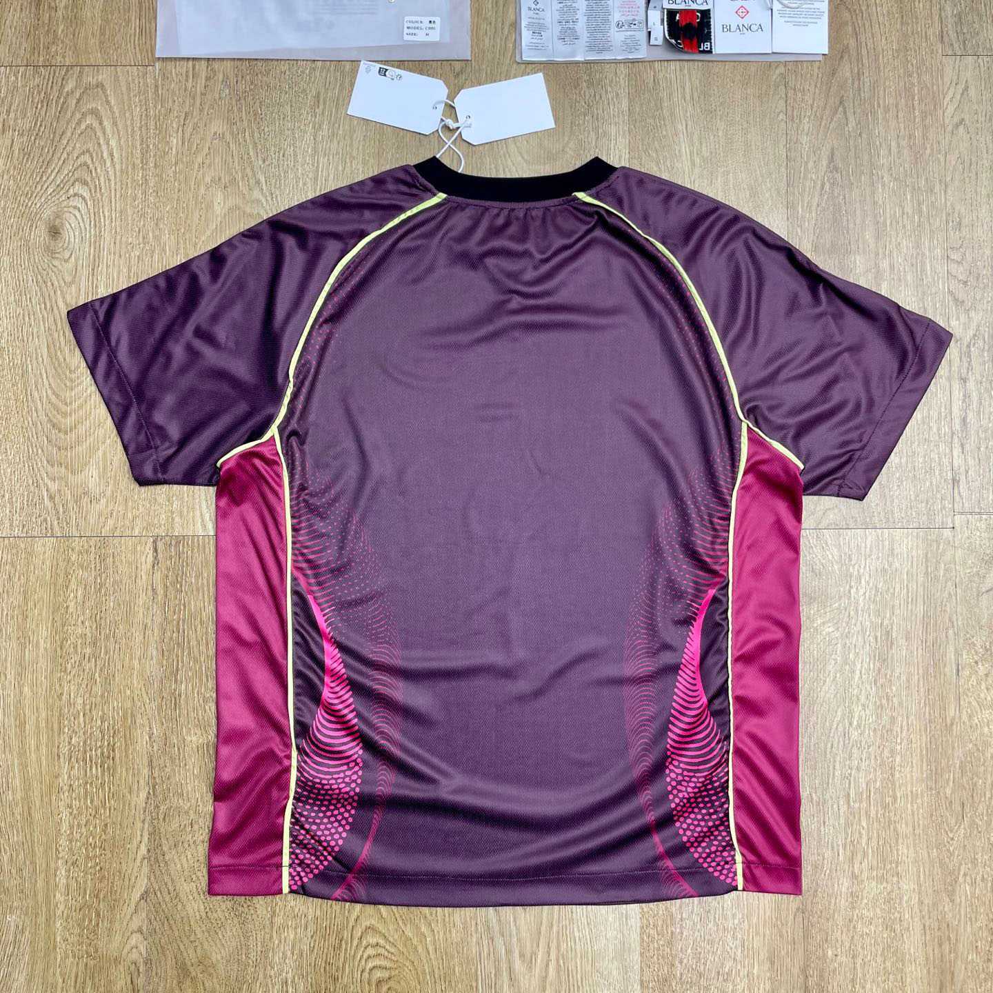 Casablanca Aubergine Gradient Short Sleeve Football Jersey   C1141 - DesignerGu