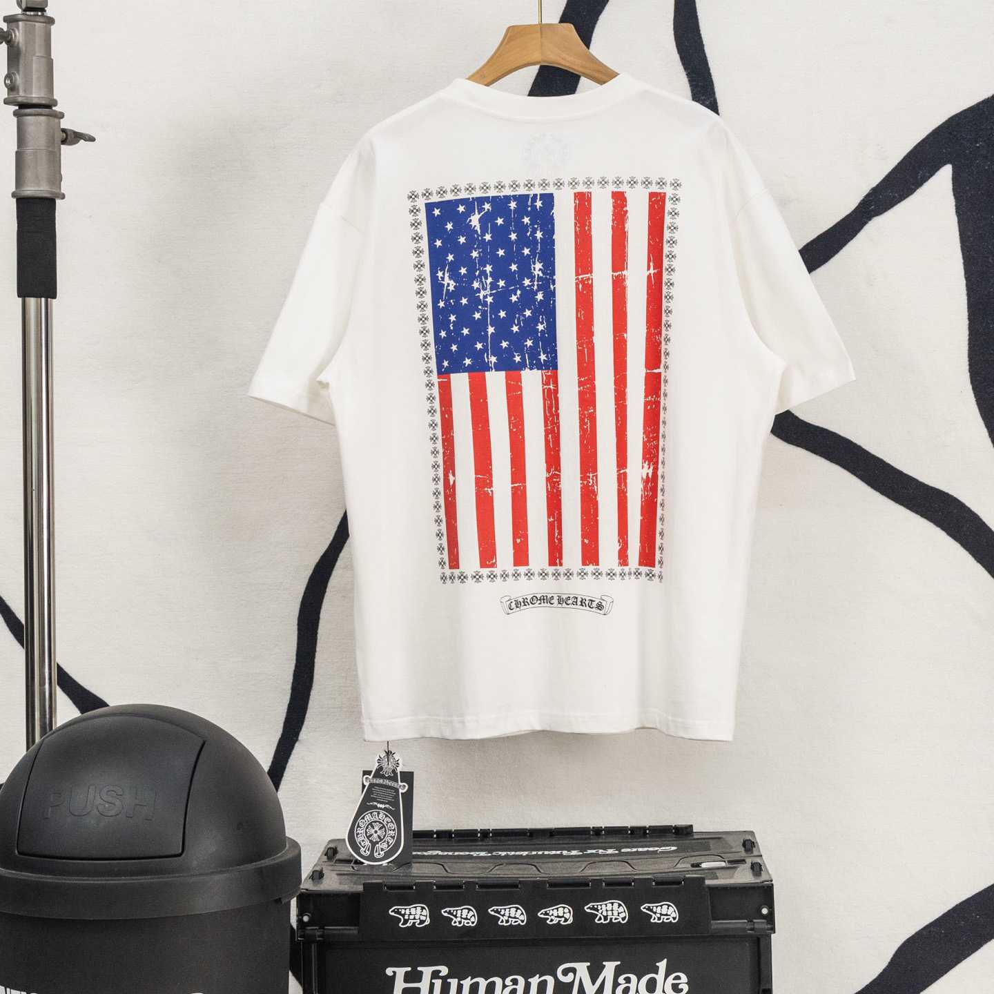 Chrome Hearts USA Flag Tee 'White' - DesignerGu