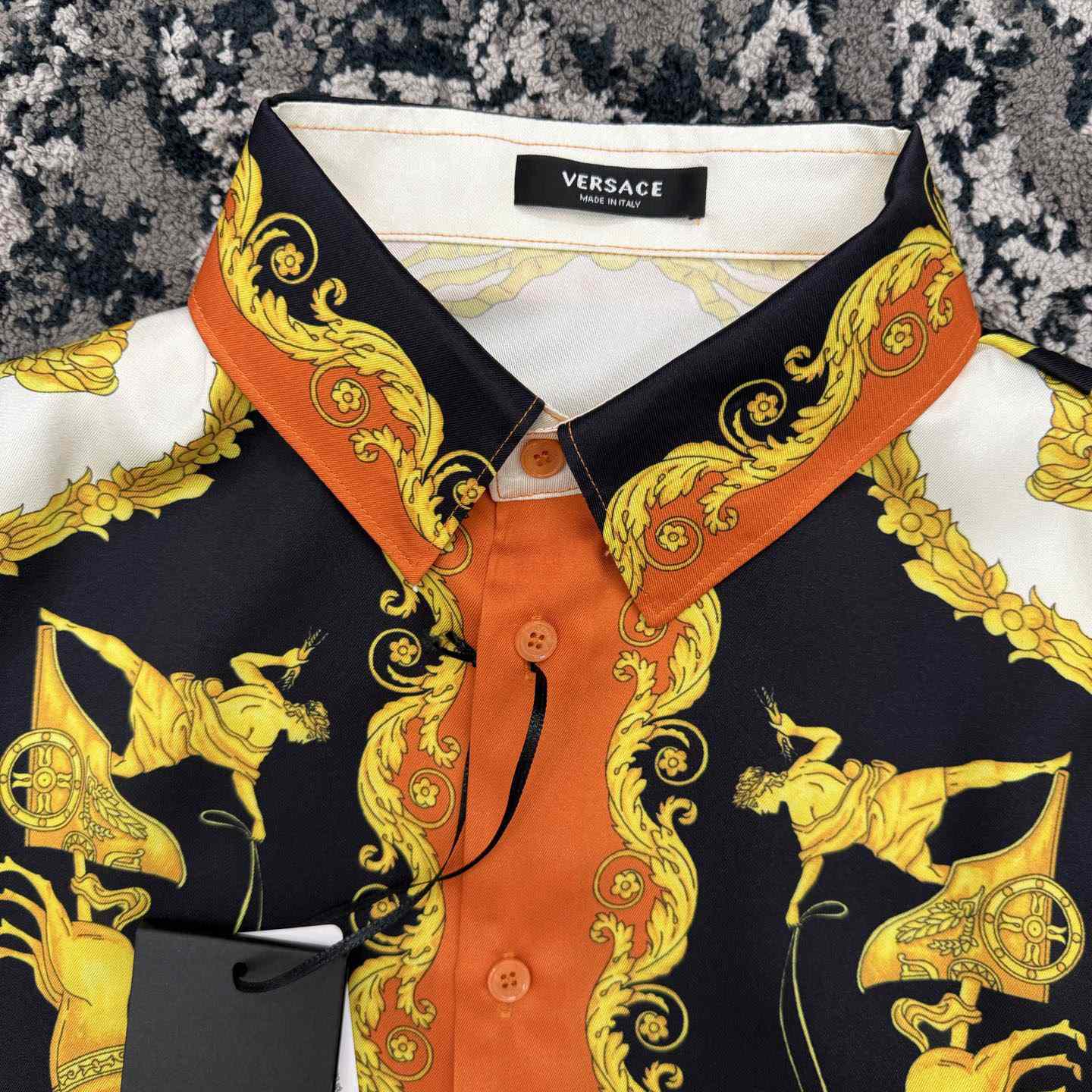 Versace Printed Silk Twill Regular Shirt - DesignerGu