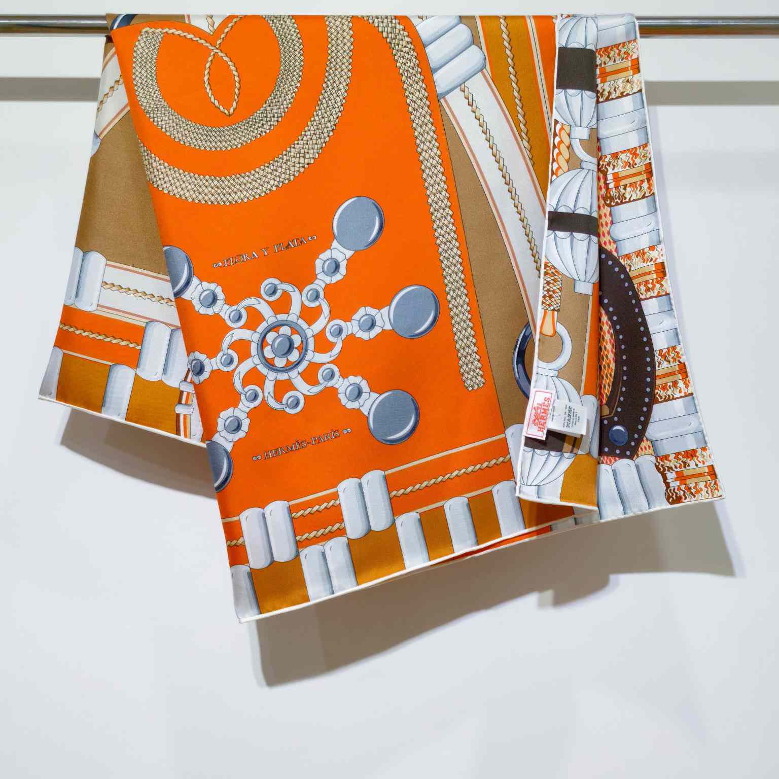 Hermes Flora Y Plata Scarf 90 - DesignerGu