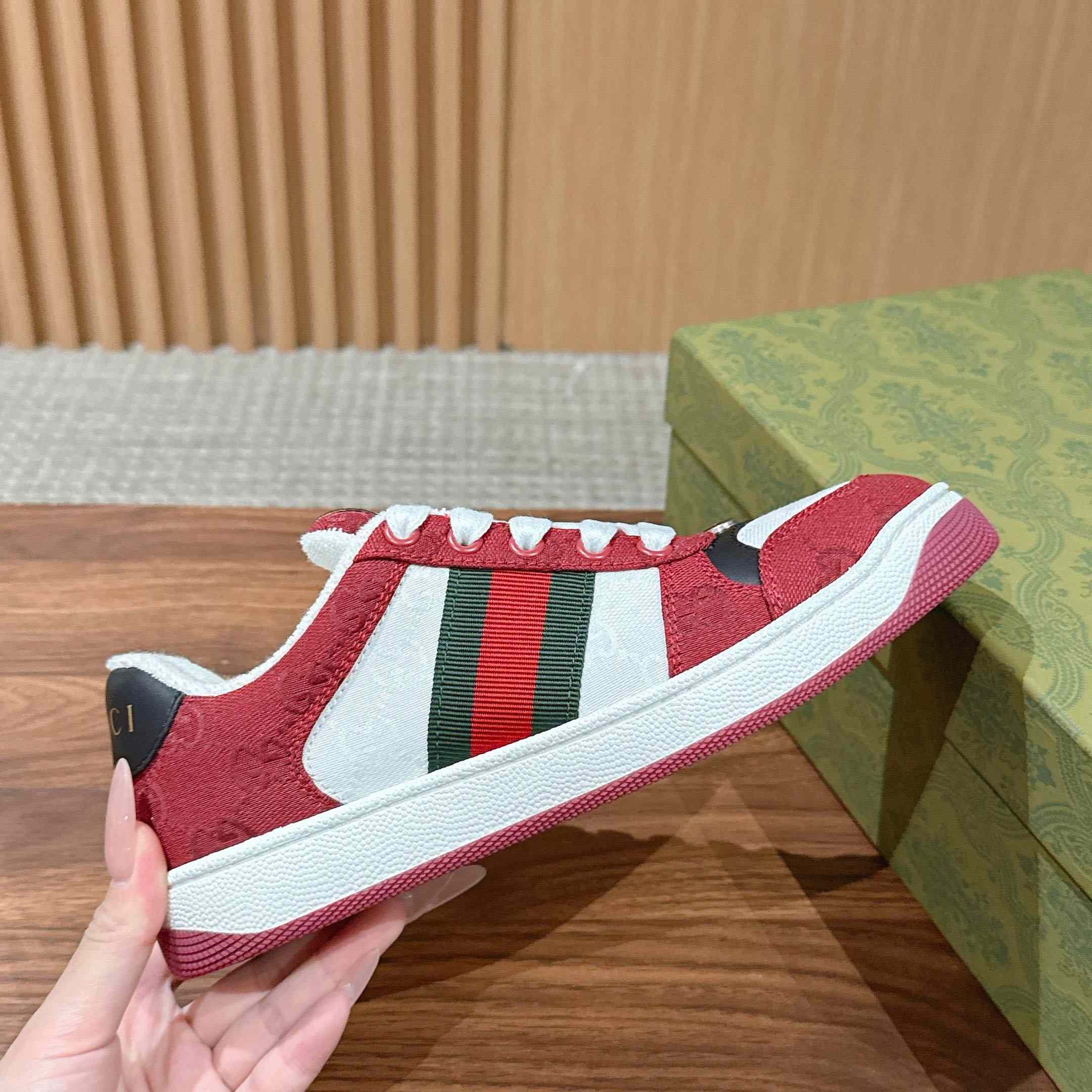 Gucci Screener Sneaker 'Rosso Ancora' - DesignerGu