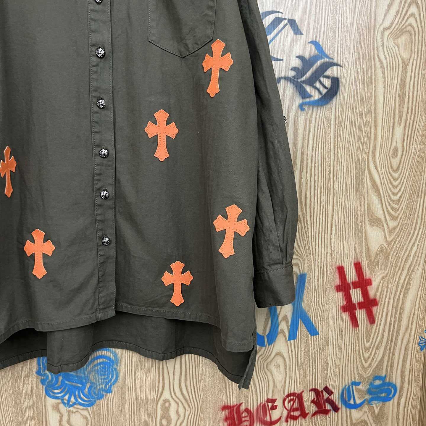 Chrome Hearts  Oversized Cross Patch Shirt - DesignerGu