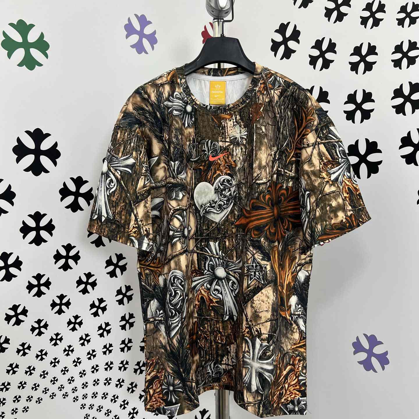 Chrome Hearts X Nike NOCTA Camouflage Horseshoe Logo T-Shirt - DesignerGu