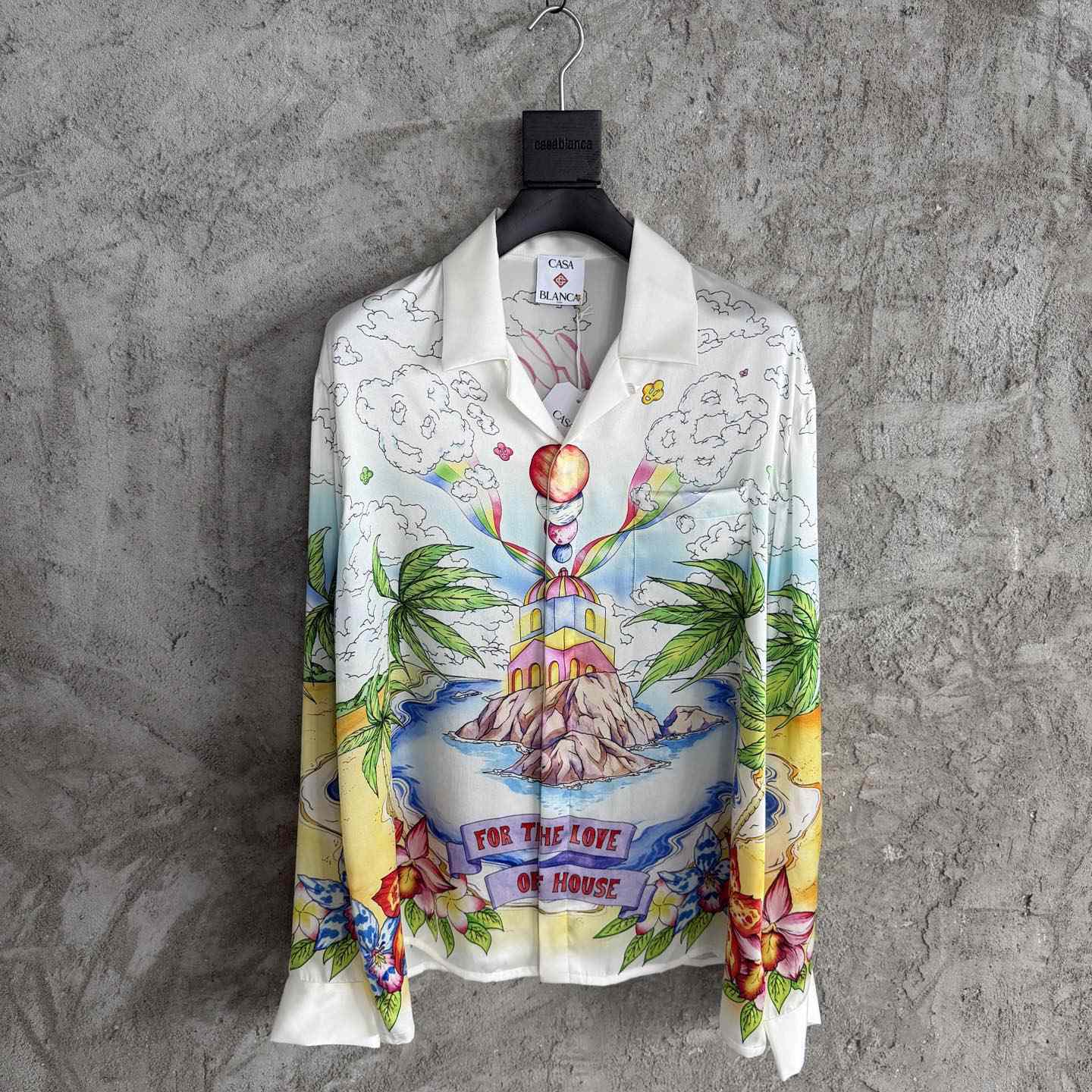 Casablanca Better Days Long Sleeve Silk Shirt  - DesignerGu