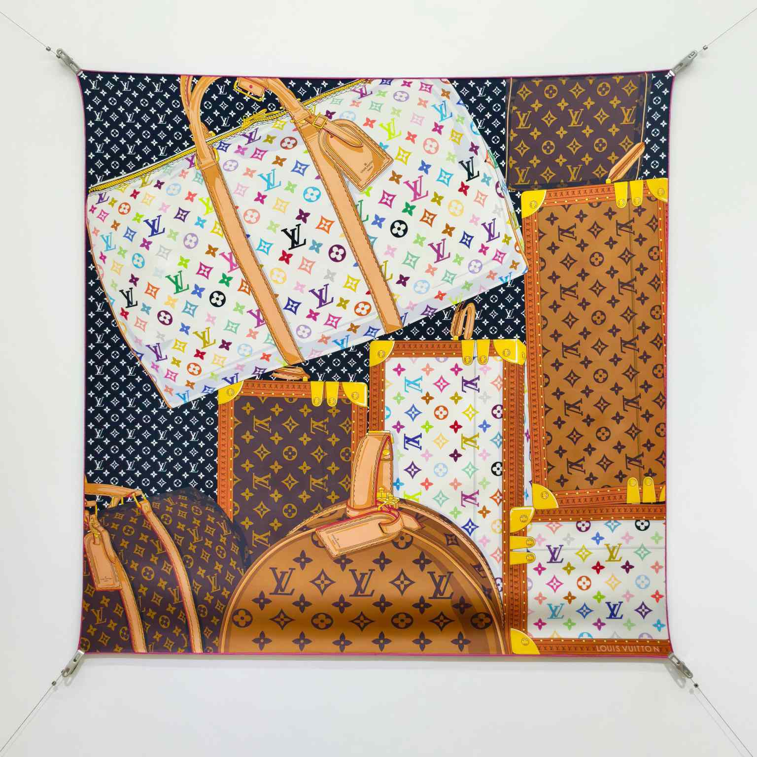 Louis Vuitton LV x TM Monogram Multicolor Collector Square 90 M97889 - DesignerGu