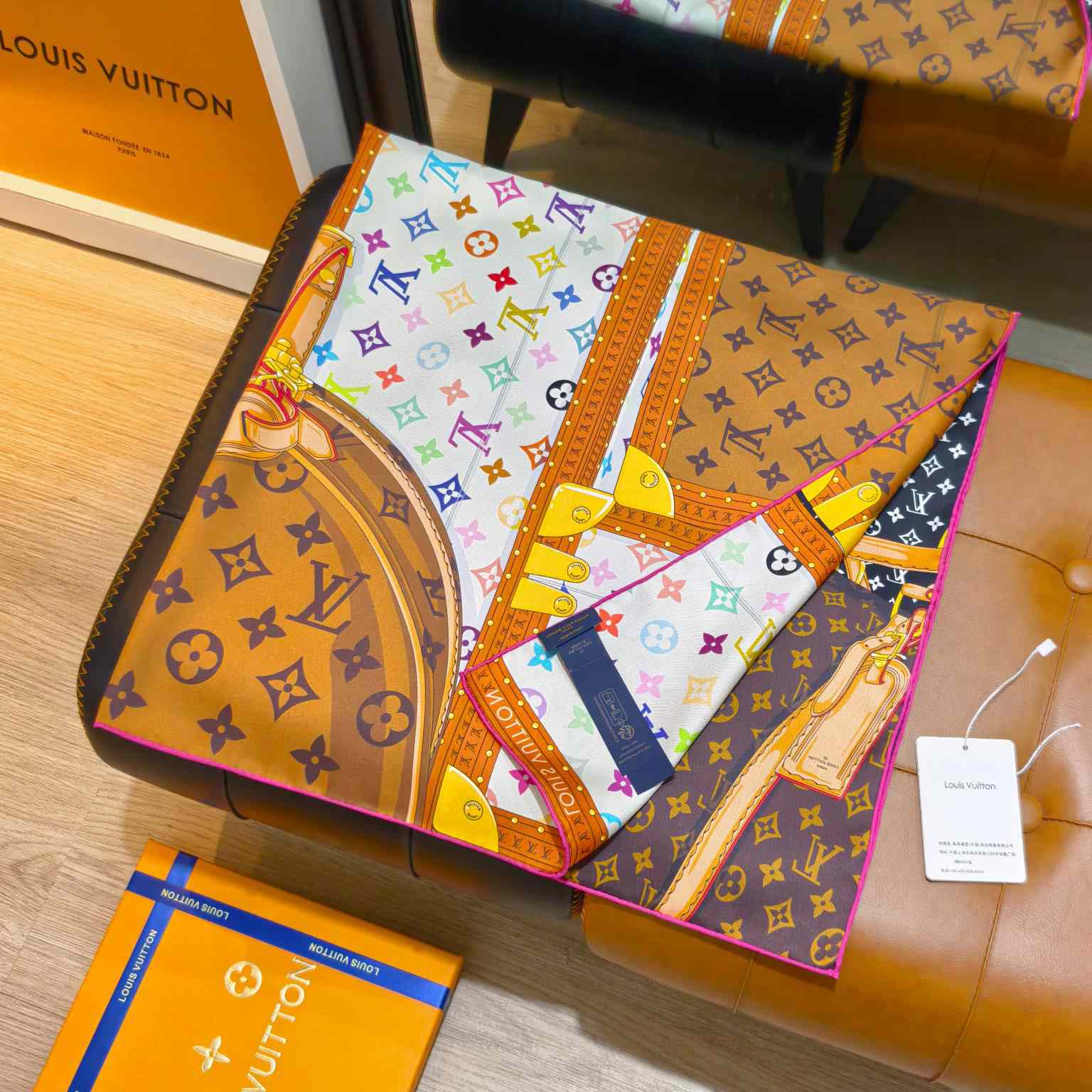 Louis Vuitton LV x TM Monogram Multicolor Collector Square 90 M97889 - DesignerGu