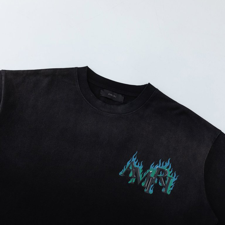 Amiri Flames Printed Cotton T-shirt - DesignerGu