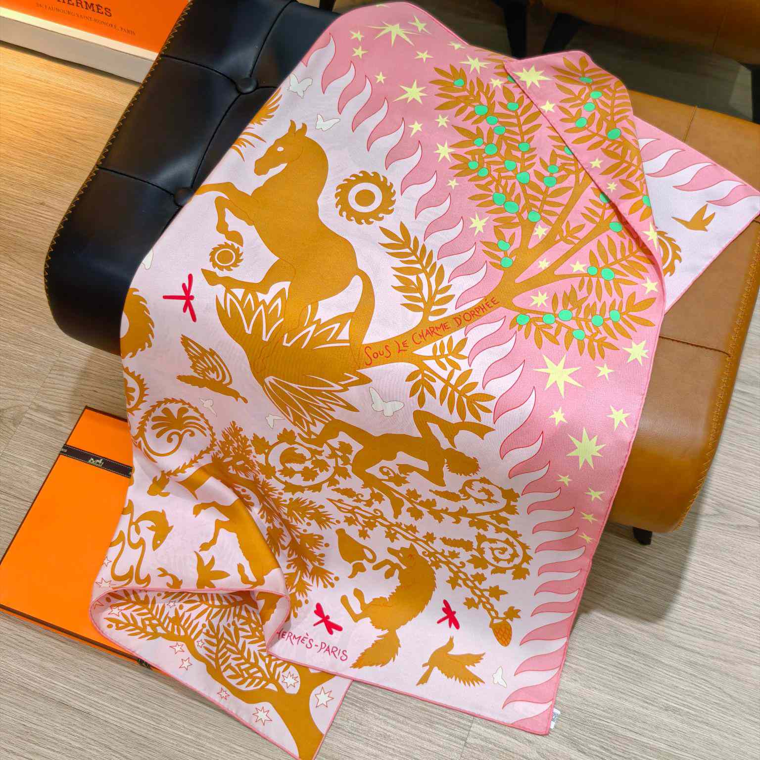 Hermes Sous le Charme D'Orphee Detail Scarf  - DesignerGu