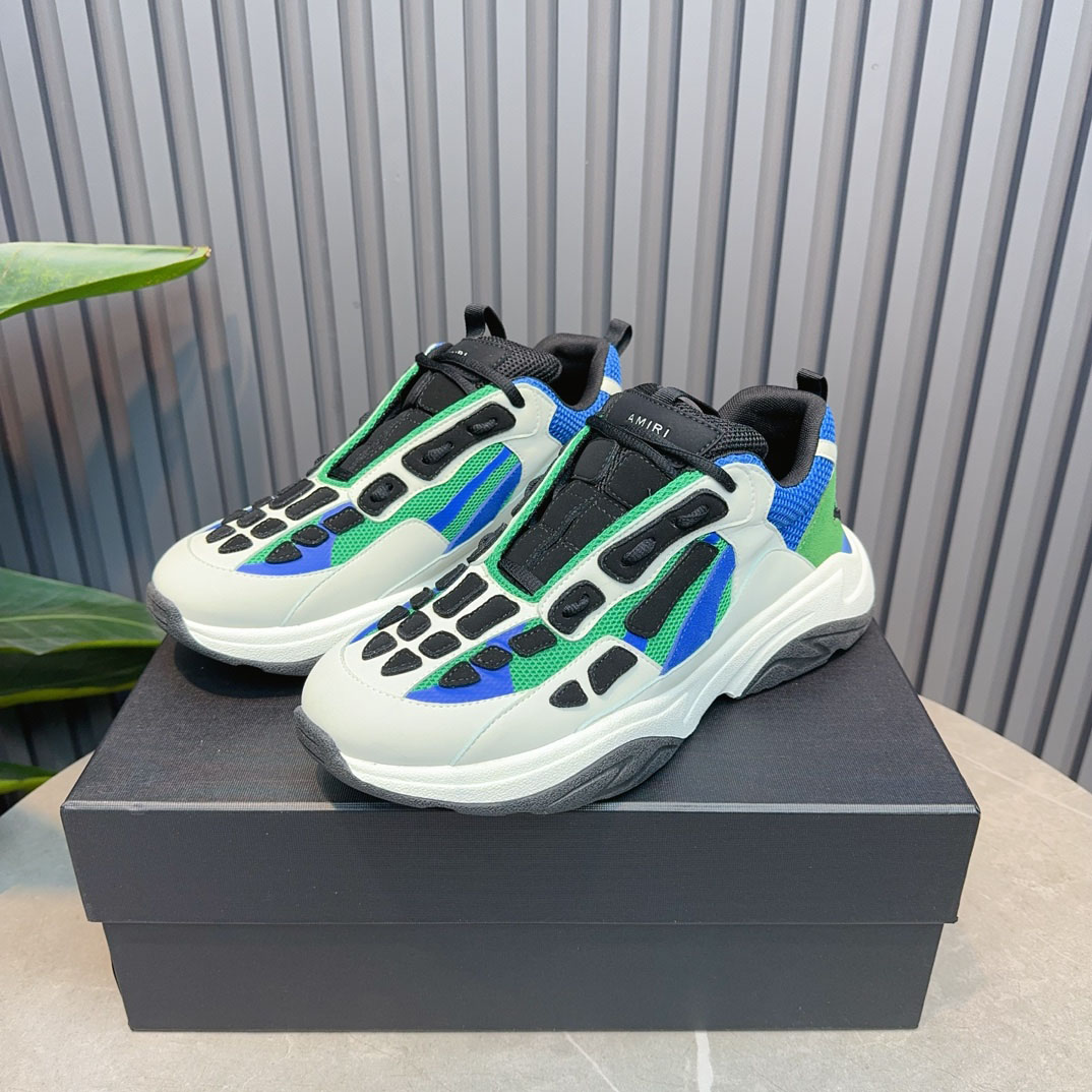 Amiri Bone Runner 'White Black Teal' - DesignerGu