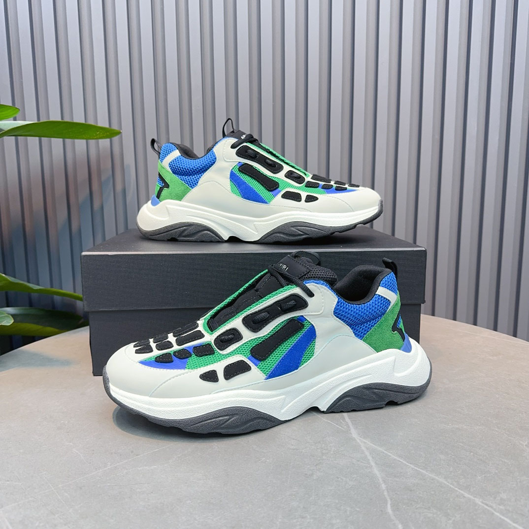 Amiri Bone Runner 'White Black Teal' - DesignerGu