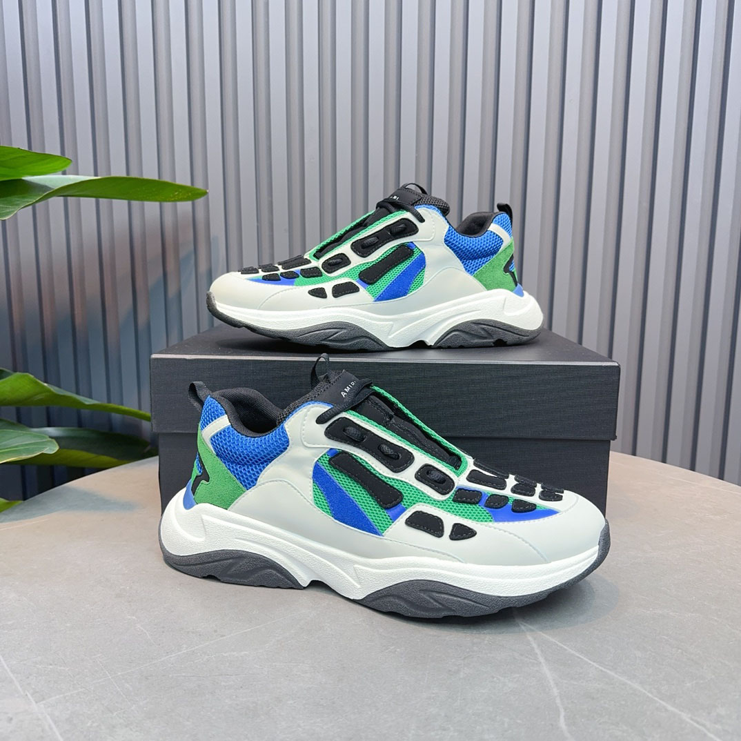 Amiri Bone Runner 'White Black Teal' - DesignerGu