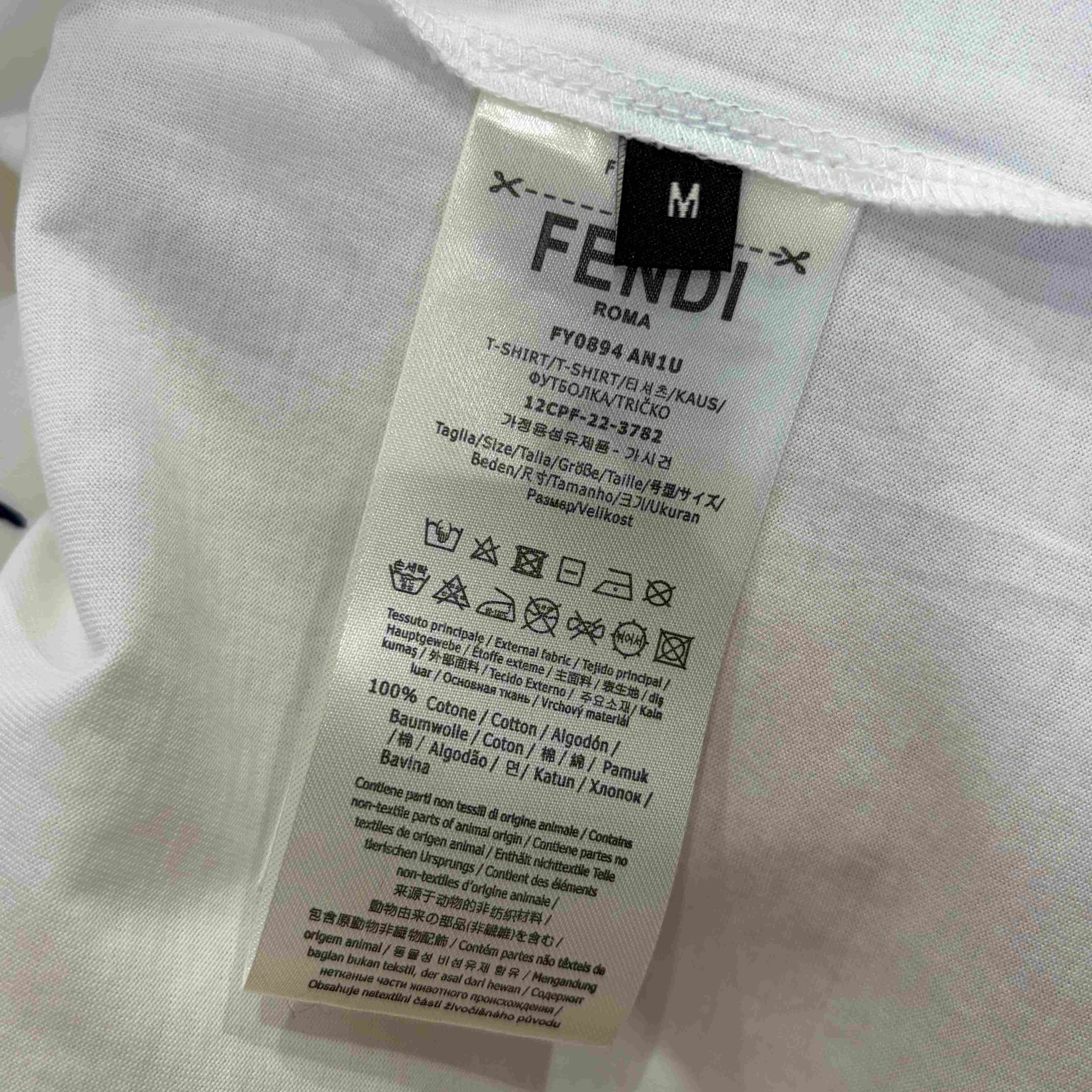 Fendi White Cotton T-shirt - DesignerGu