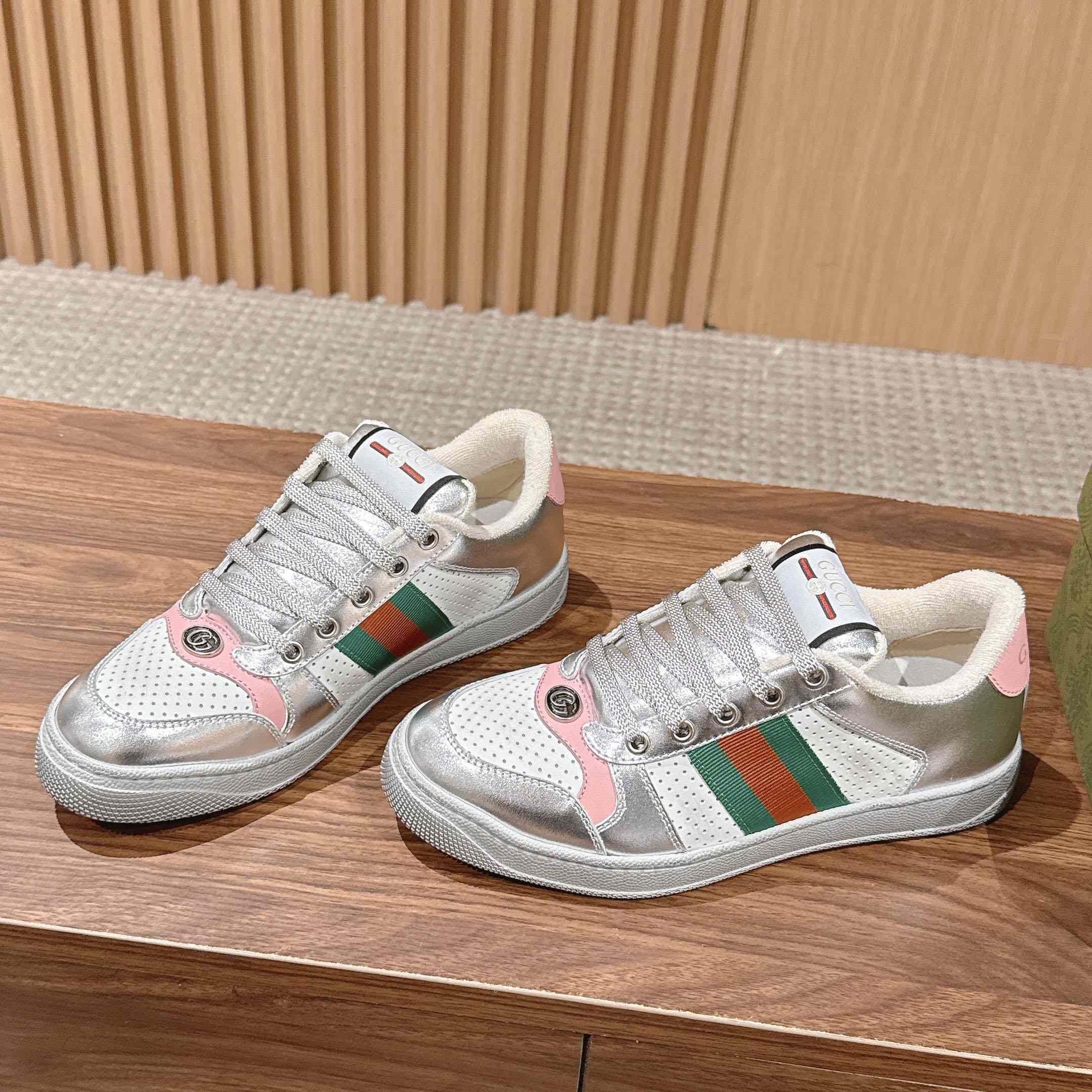 Gucci Worn-Out Effect Screener Sneaker - DesignerGu