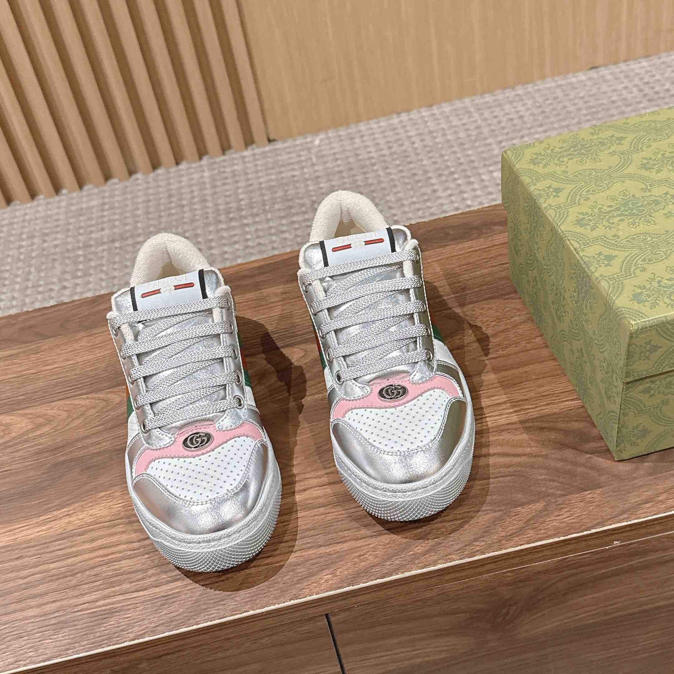 Gucci Worn-Out Effect Screener Sneaker - DesignerGu